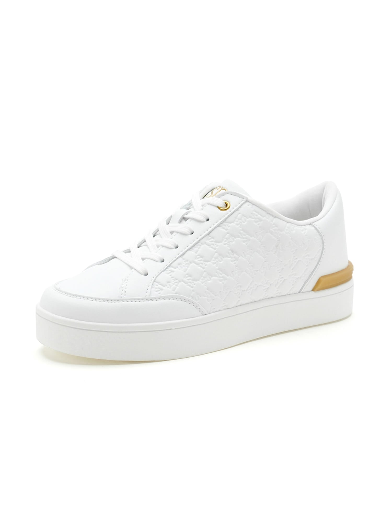 Women Debossed Branding Mila Sneakers White - U.S. Polo Assn. India | Large