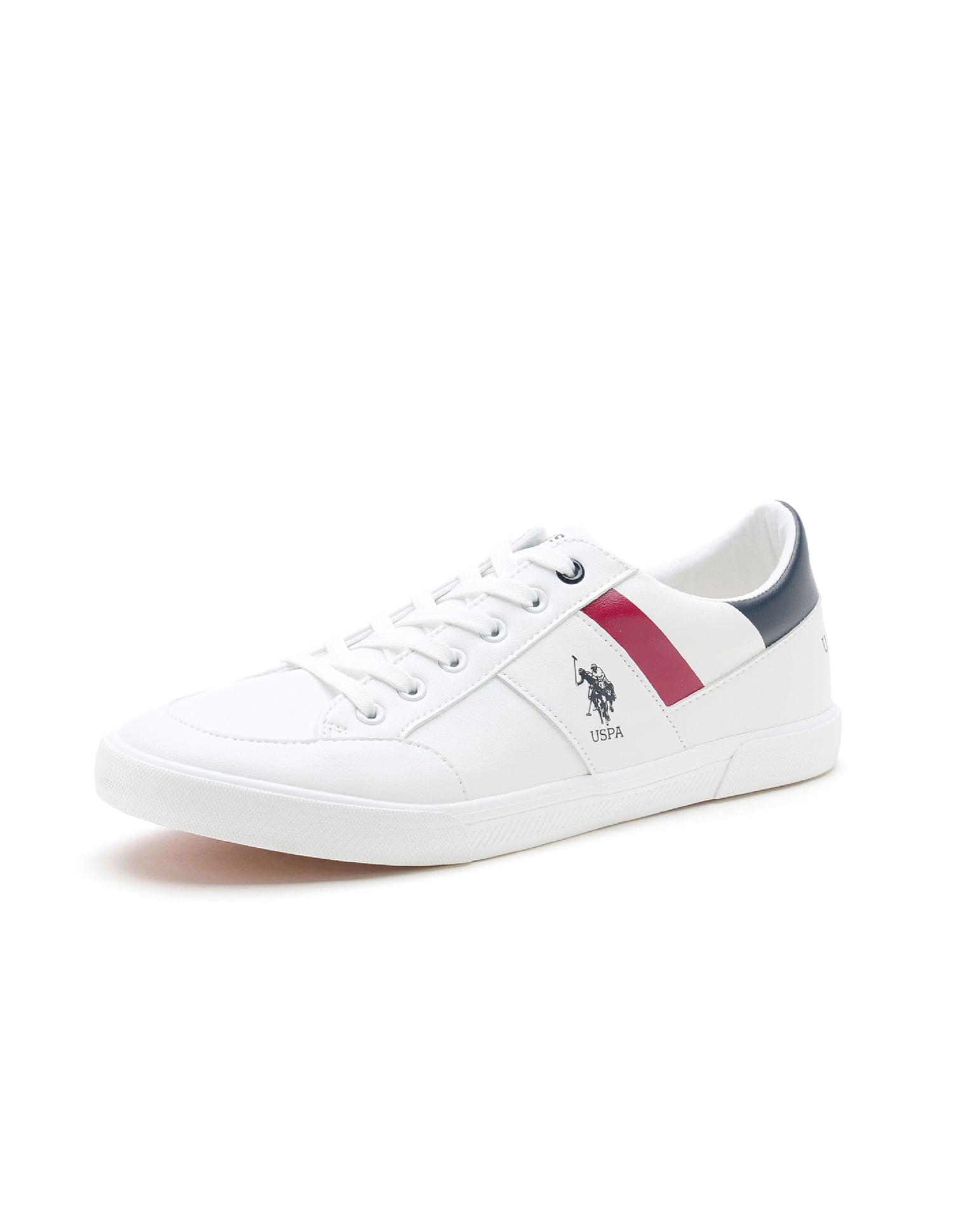 Men Brand Stripe Narlin Sneakers White - U.S. Polo Assn. India | Large