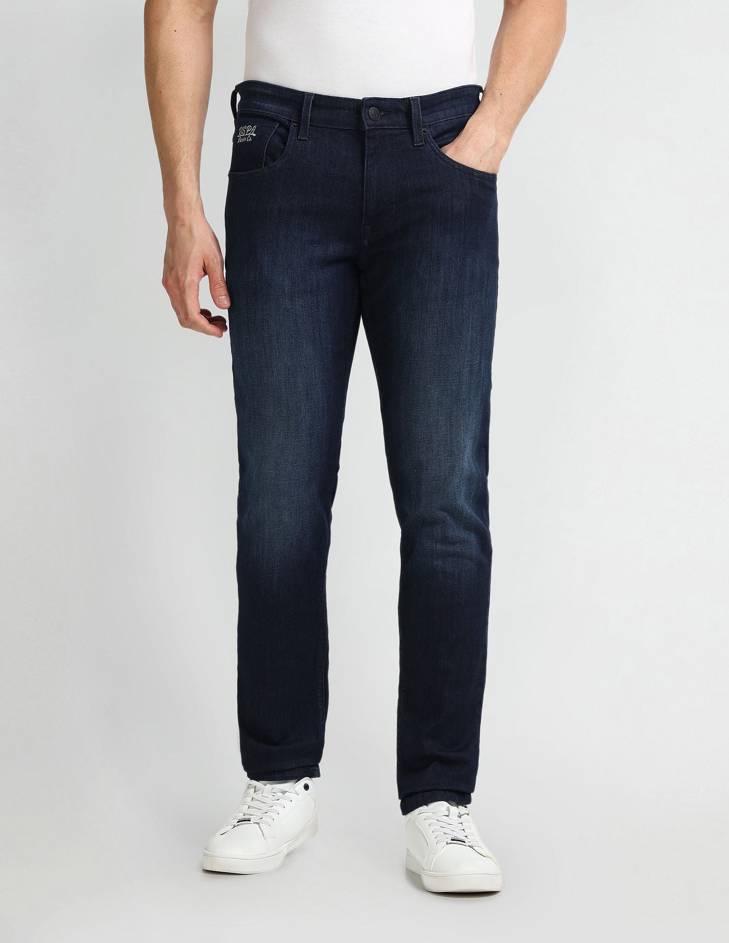 Brandon Slim Tapered Blue Jeans Blue - U.S. Polo Assn. India | Large