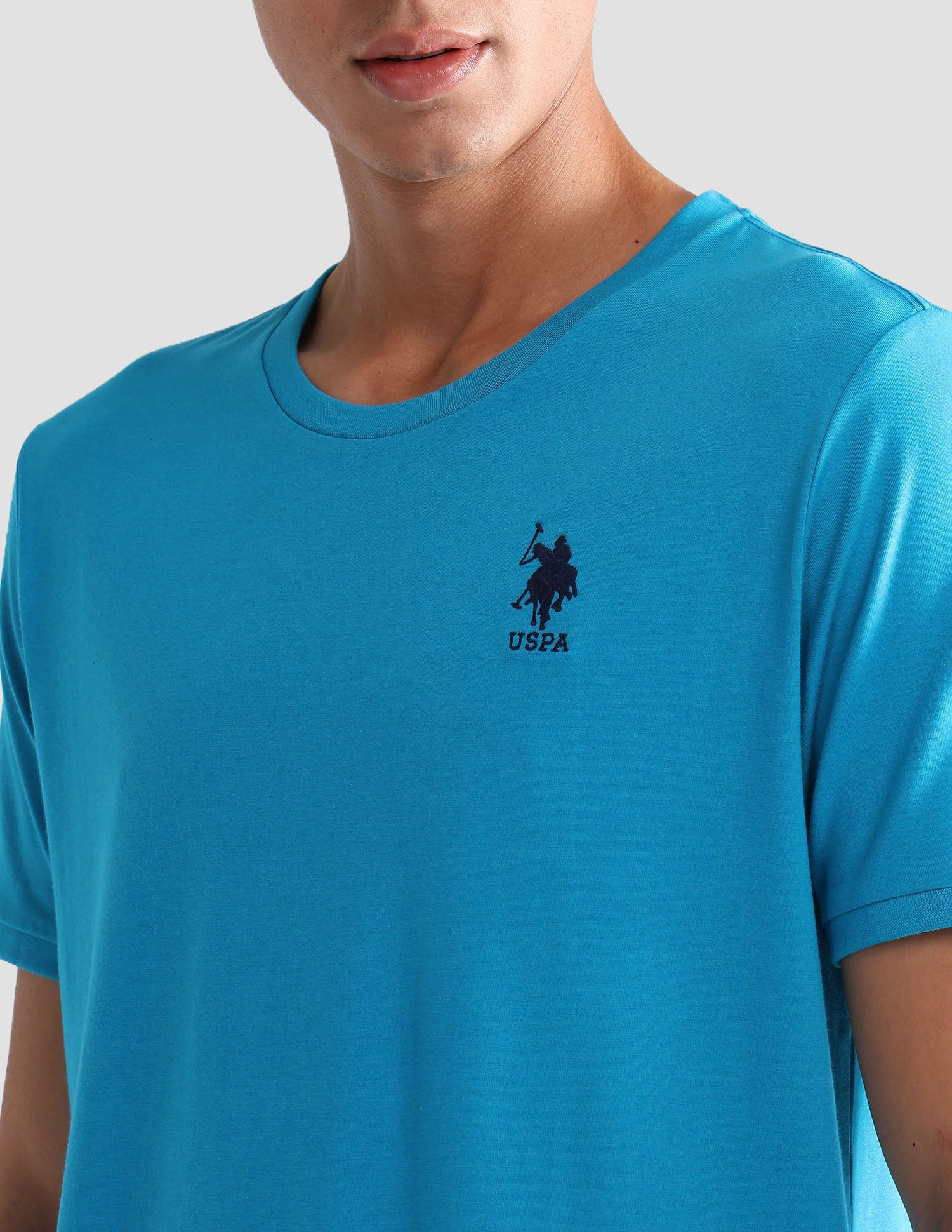 Solid Comfort Fit OEE10 Lounge T-Shirt - Pack Of 1 Icy Blue - U.S. POLO ASSN. | Large
