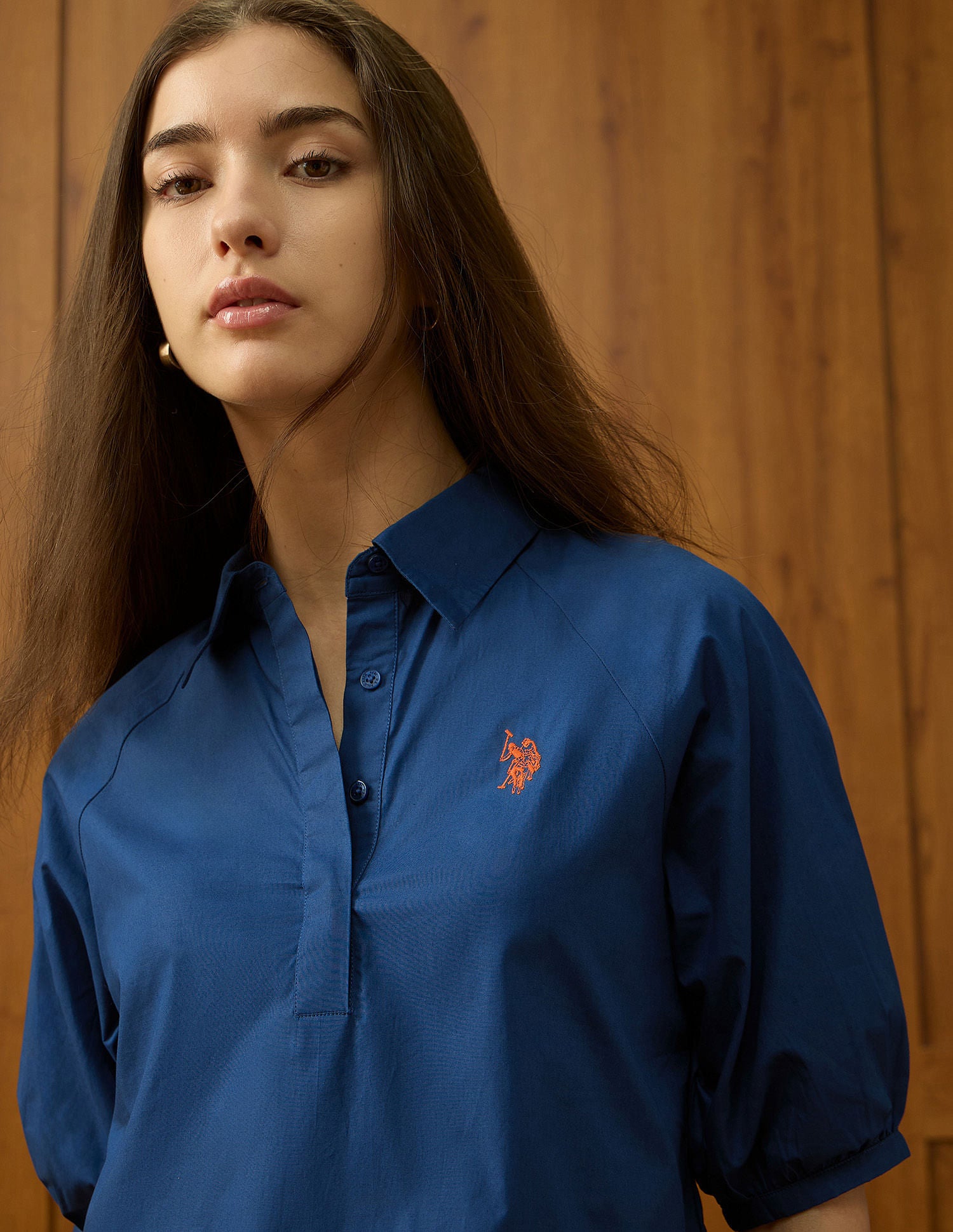 Regular Fit Solid Shirt Blue - U.S. POLO ASSN. | Large