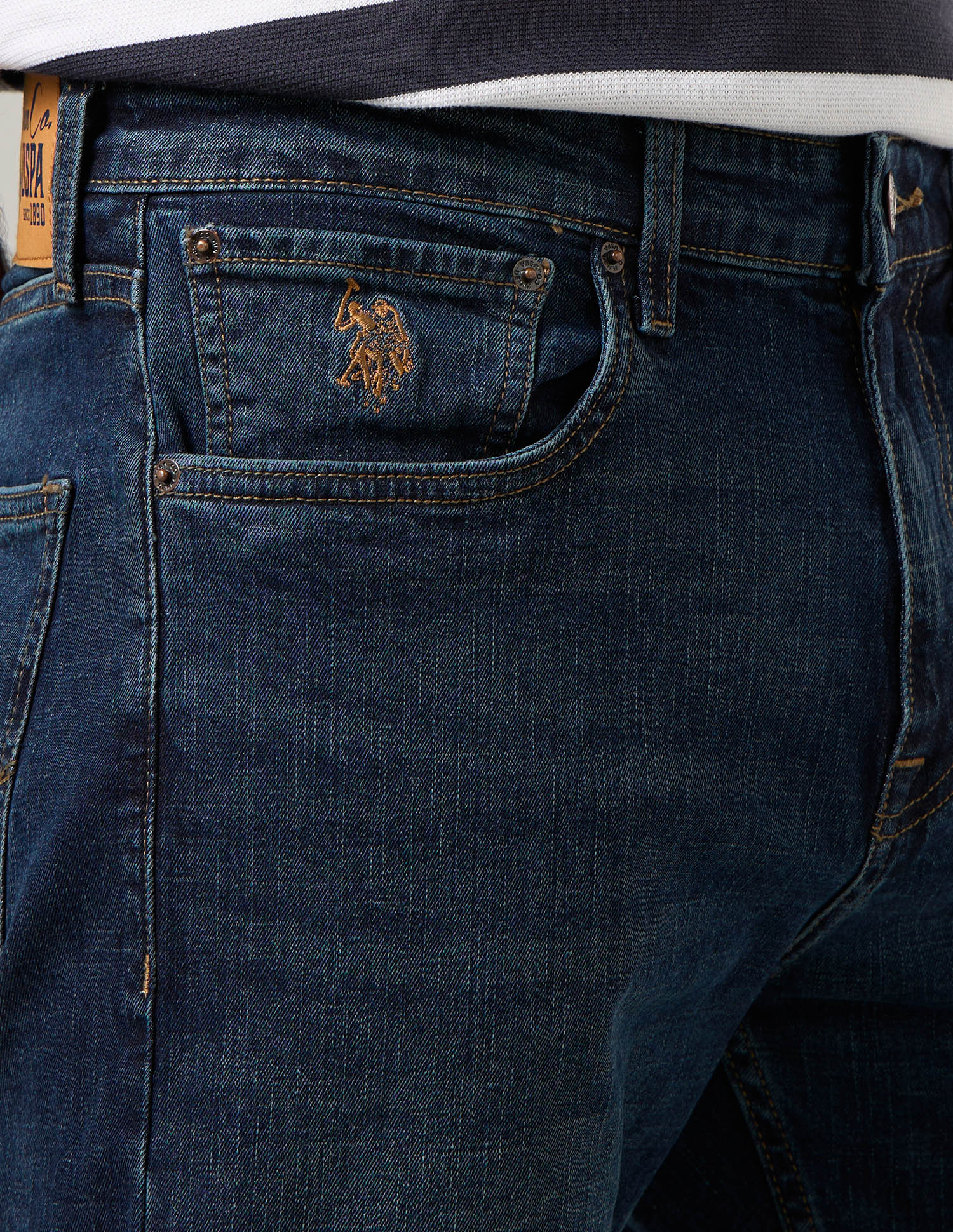 Mason Regular Straight Fit Blue Jeans Dark Indigo - U.S. Polo Assn. India | Large
