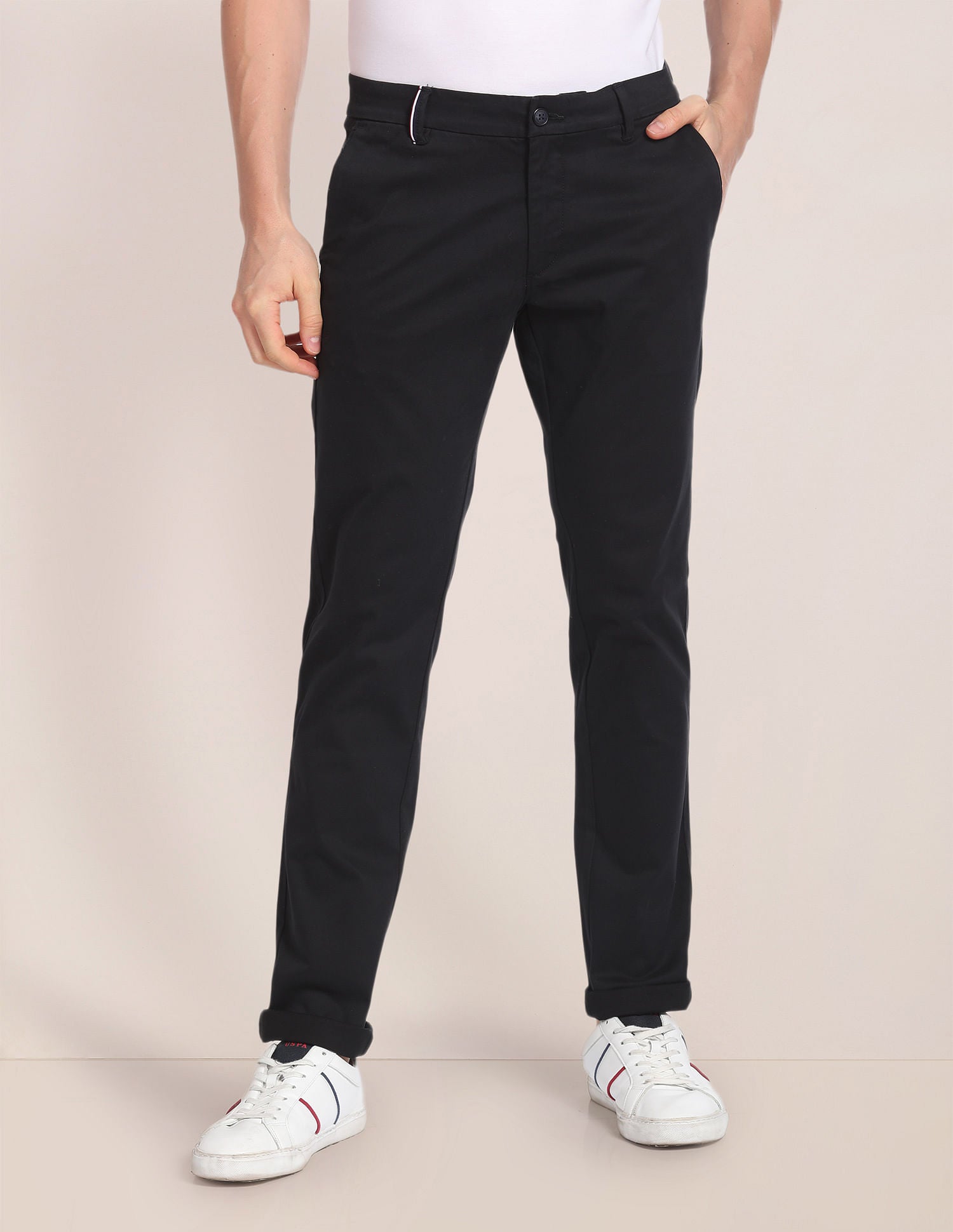 Mid Rise Solid Trousers – U.S. Polo Assn. India