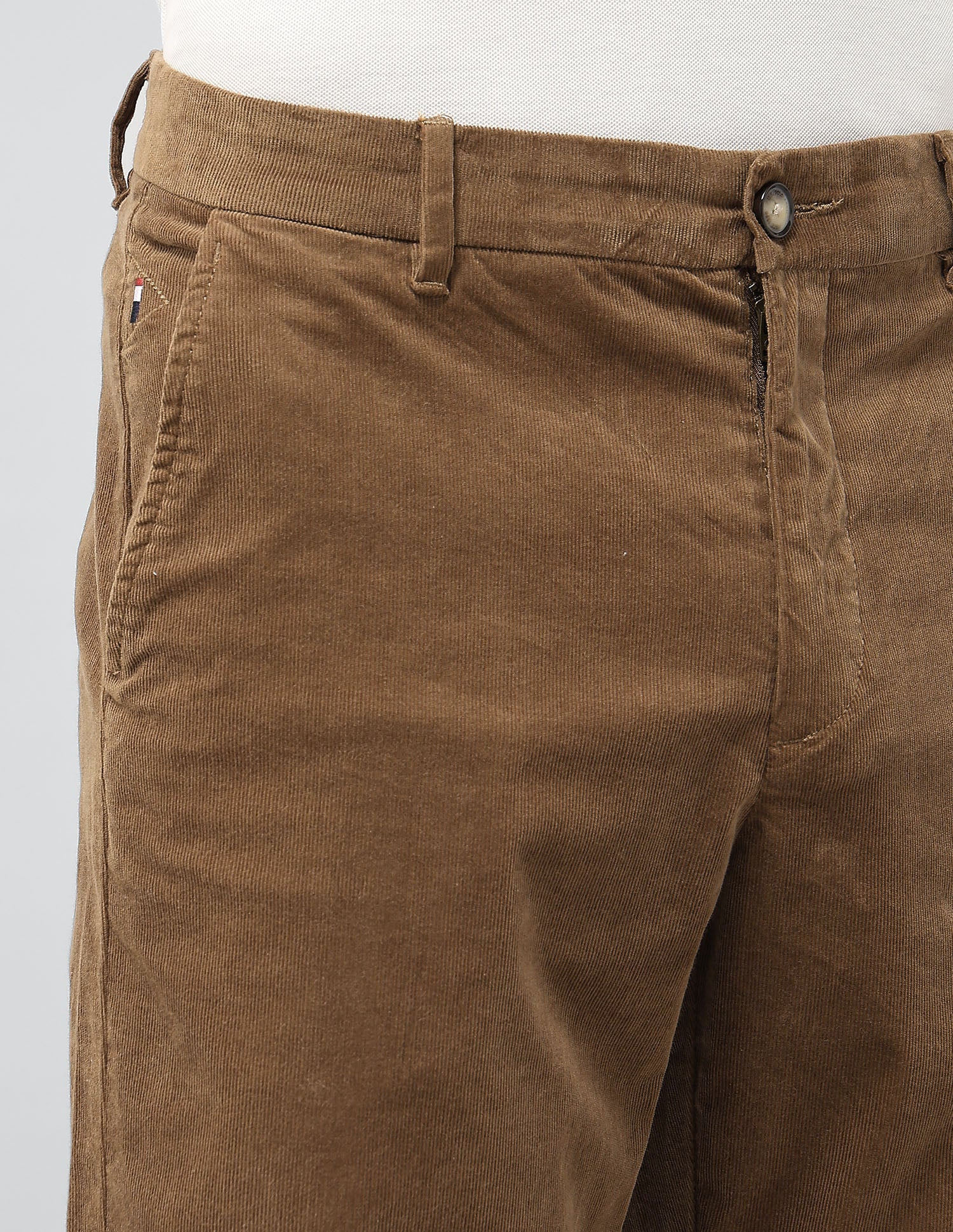 Riley Straight Fit Corduroy Trousers Tan - U.S. POLO ASSN. | Large