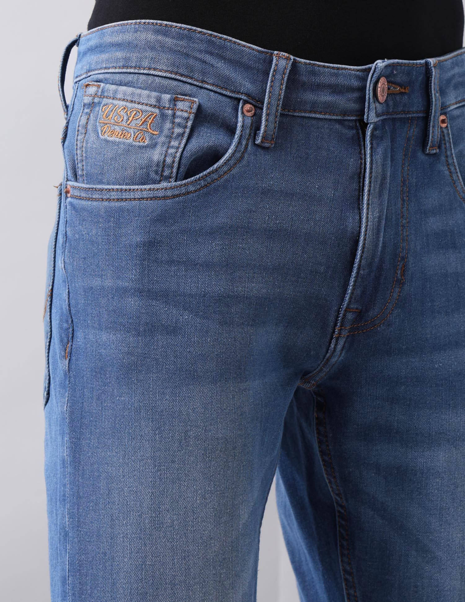 Regallo Skinny Fit Blue Jeans Blue - U.S. Polo Assn. India | Large
