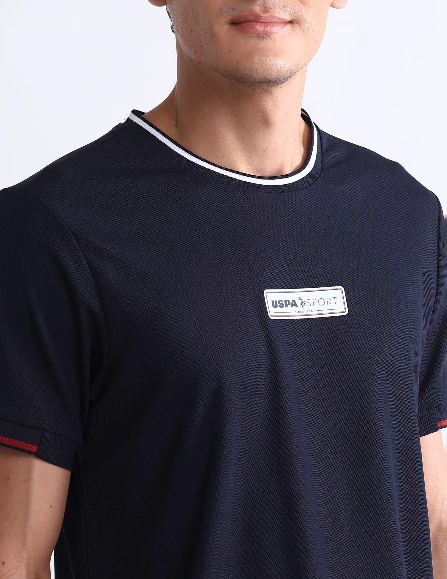 Solid Slim Fit T-Shirt Navy - U.S. Polo Assn. India | Large