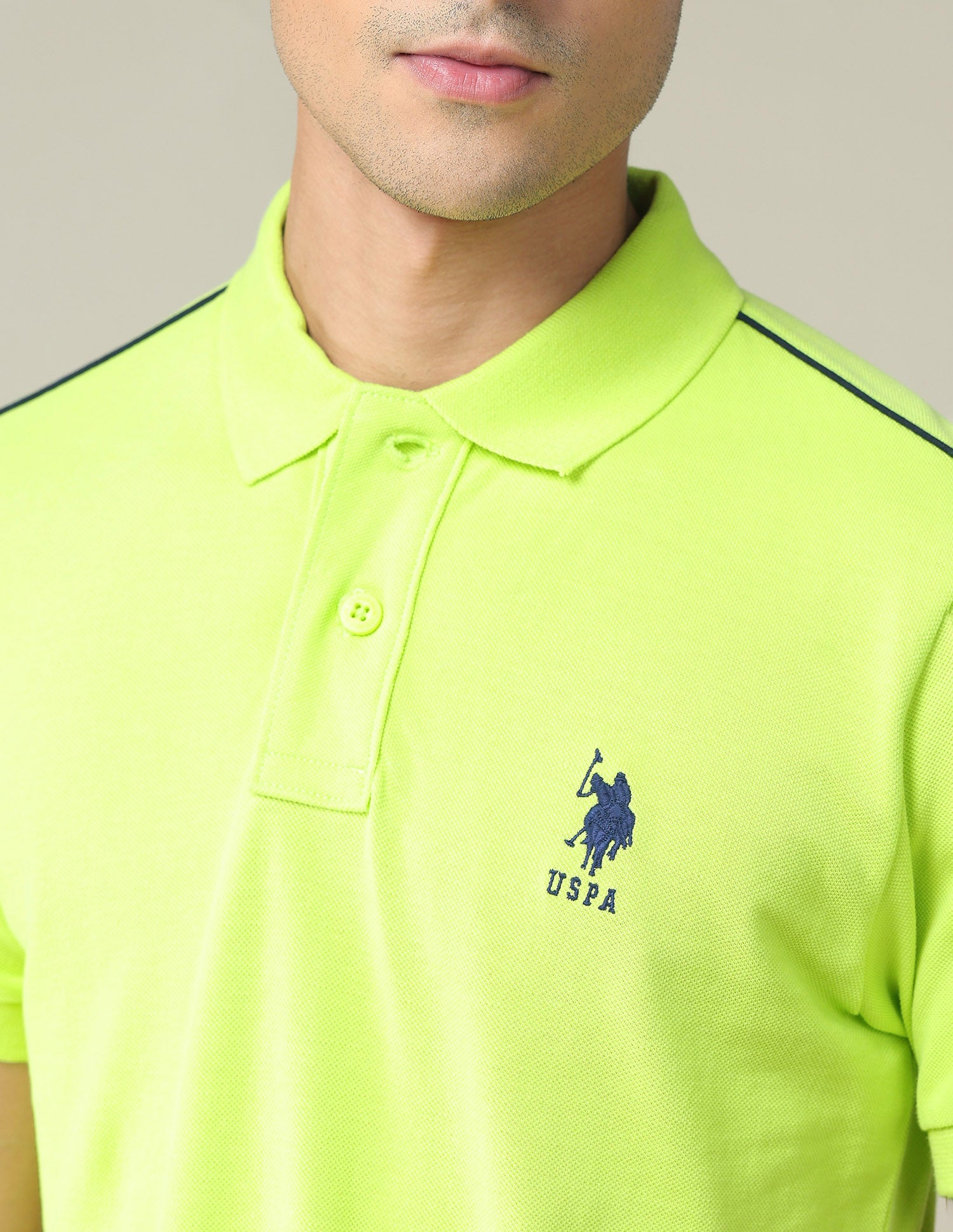 Slim Fit Cotton Polo Shirt Light Green - U.S. POLO ASSN. | Large