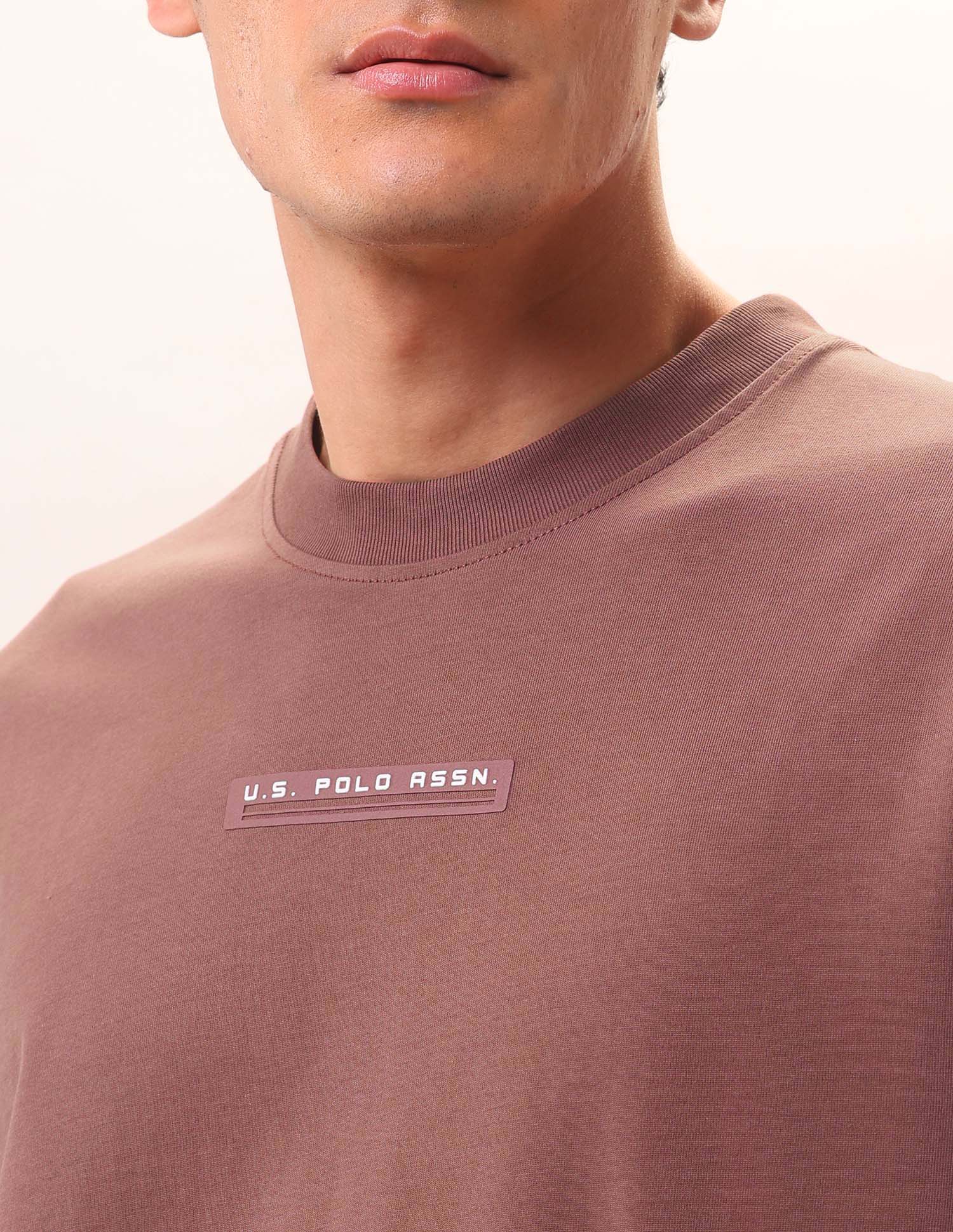 Solid Pure Cotton T-Shirt Rust - U.S. Polo Assn. India | Large