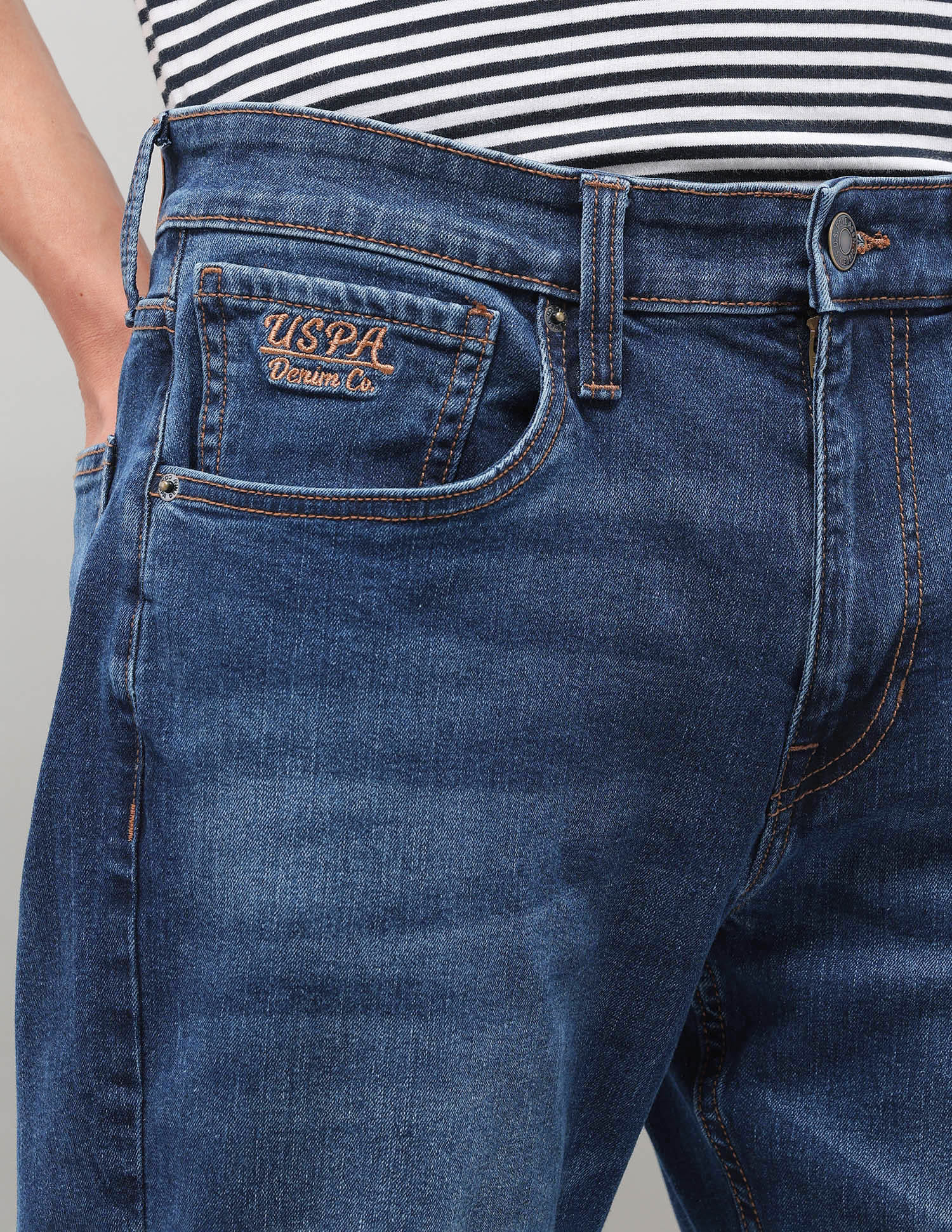 Solid Bootcut Jeans Blue - U.S. Polo Assn. India | Large