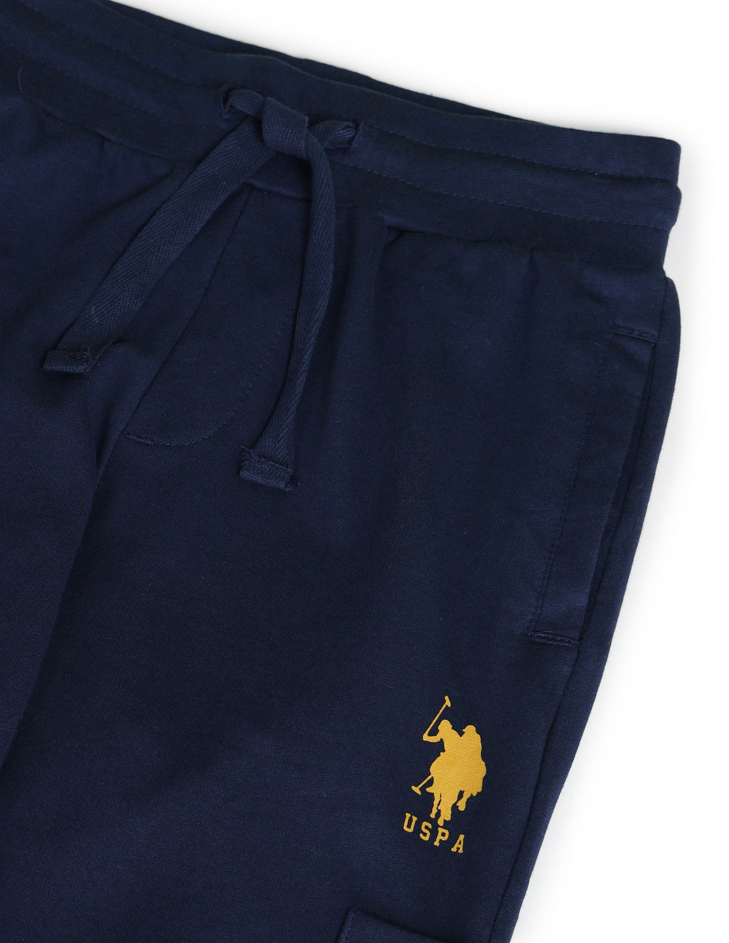 Boys Solid Regular Fit Joggers Dark Blue - U.S. POLO ASSN. | Large