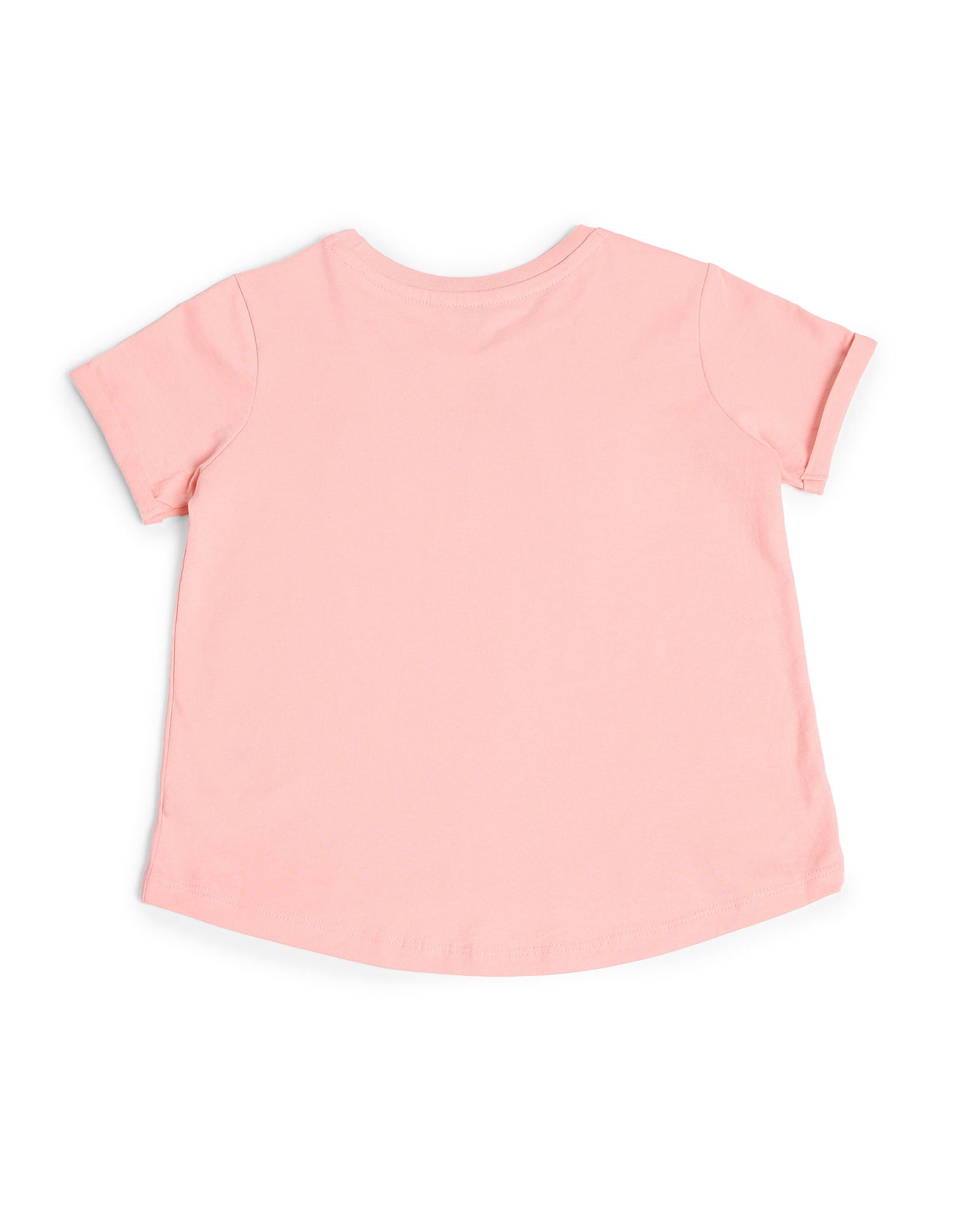 Girls Embellished Cotton T-Shirt Pink - U.S. POLO ASSN. | Large
