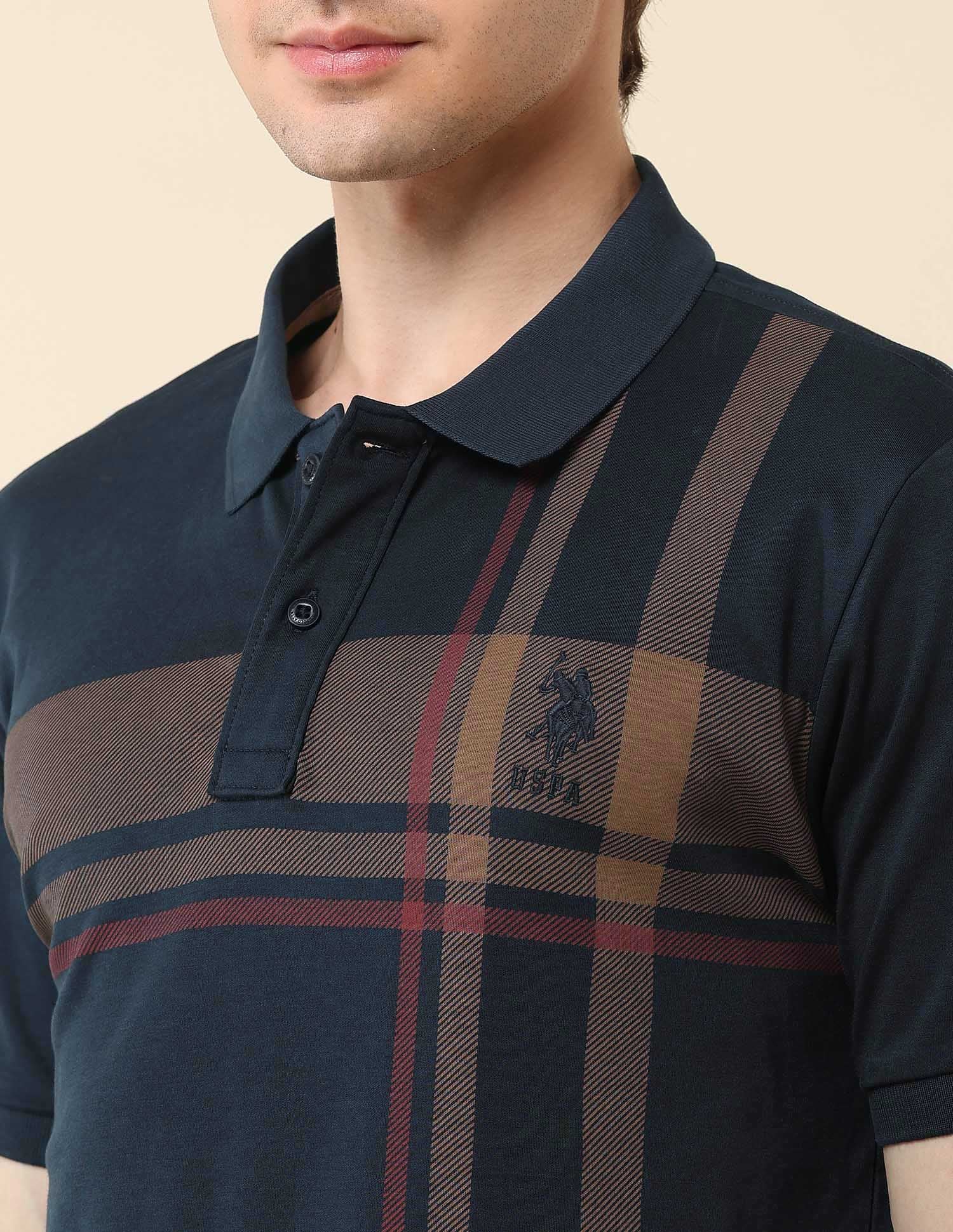 Pure Cotton Varsity Polo Shirt Navy - U.S. Polo Assn. India | Large