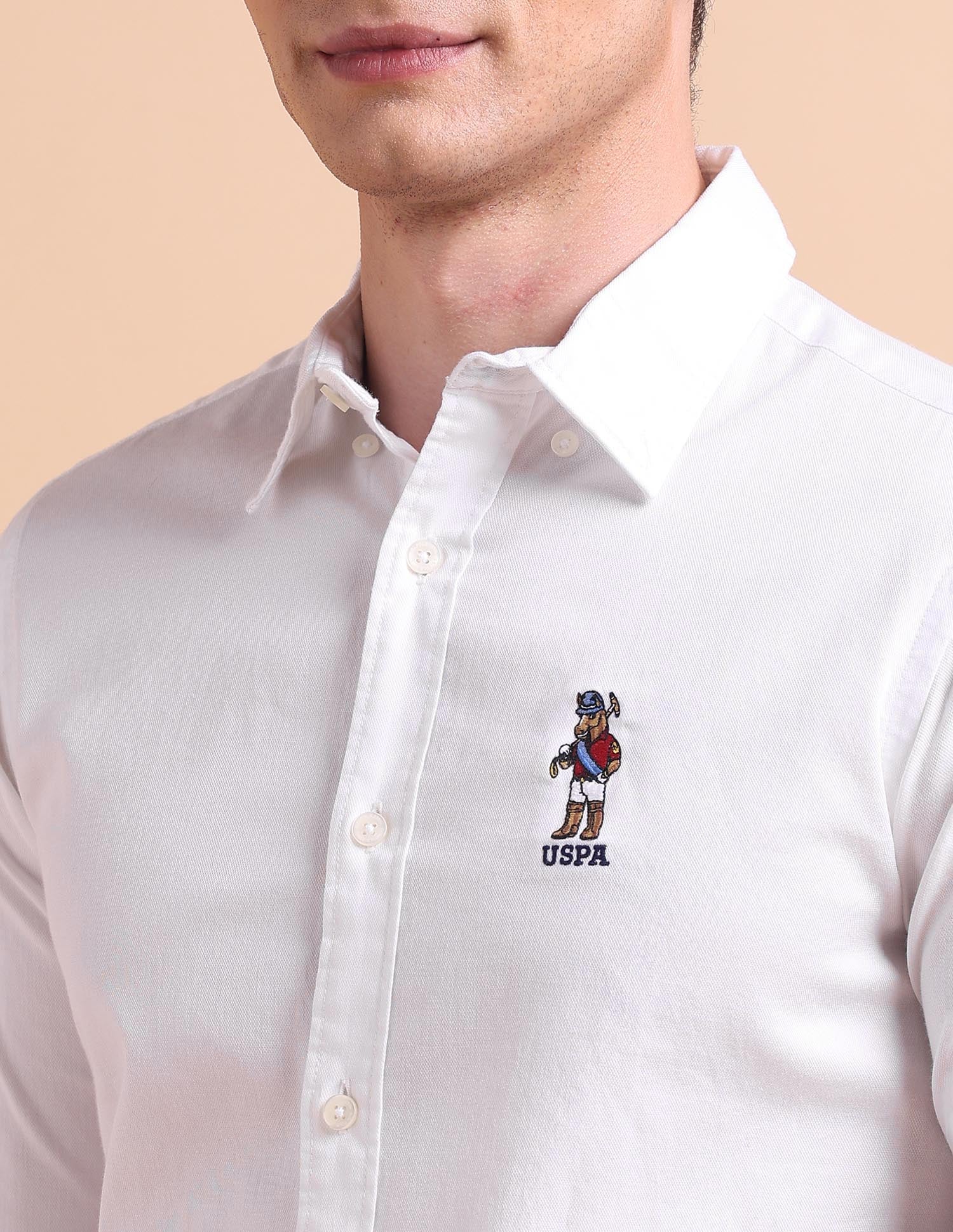 Tailored Fit Button Down Shirt White - U.S. POLO ASSN. | Large