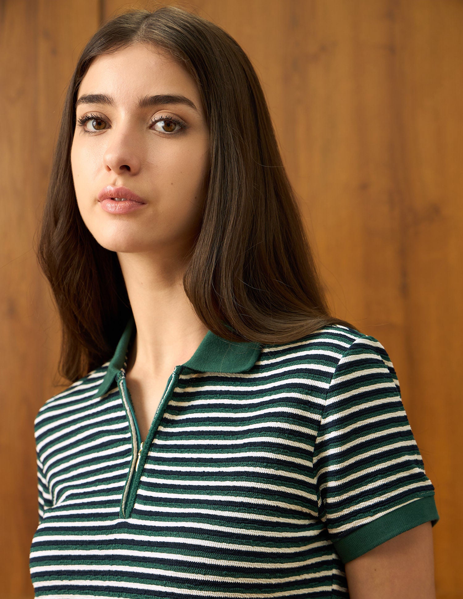 Reglar Fit Horizontal Striped Polo Shirt Dark Green - U.S. POLO ASSN. | Large