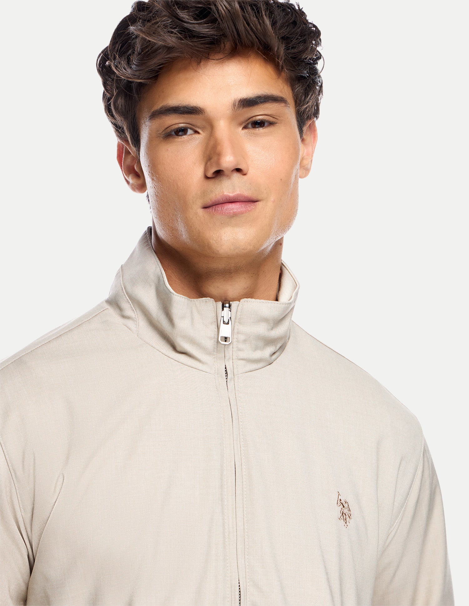 Solid Regular Fit Reversible Jacket Beige - U.S. Polo Assn. India | Large