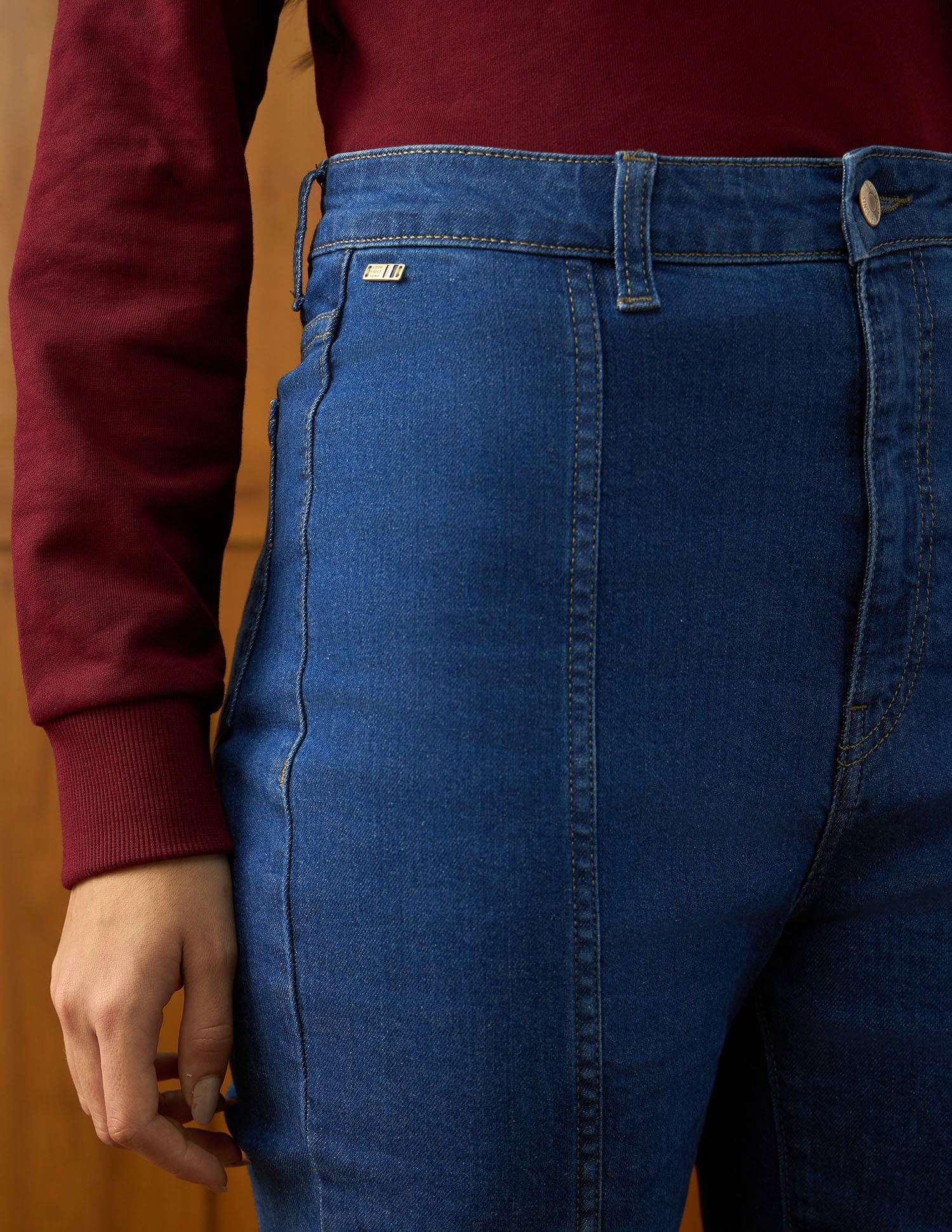 Ultra-high Rise Bootcut Jeans Dark Blue - U.S. POLO ASSN. | Large