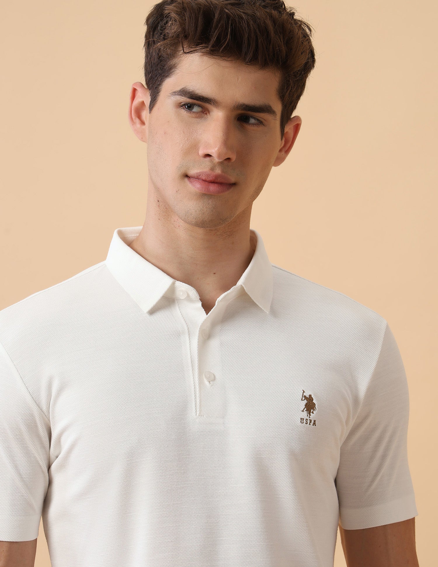 Pacho X Slim Fit Polo Shirt Off White - U.S. Polo Assn. India | Large