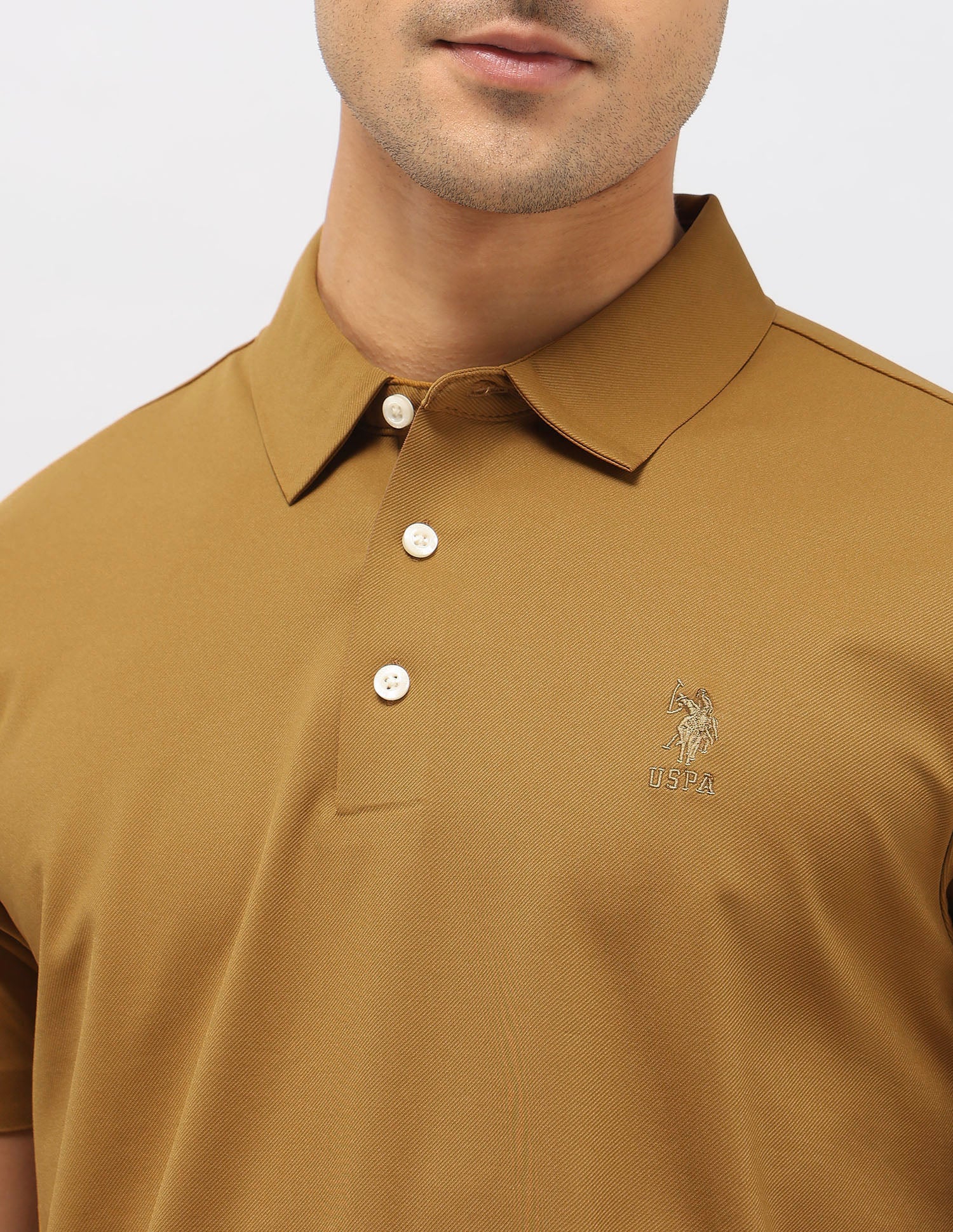 Slim Fit Solid Polo Shirt Brown - U.S. POLO ASSN. | Large