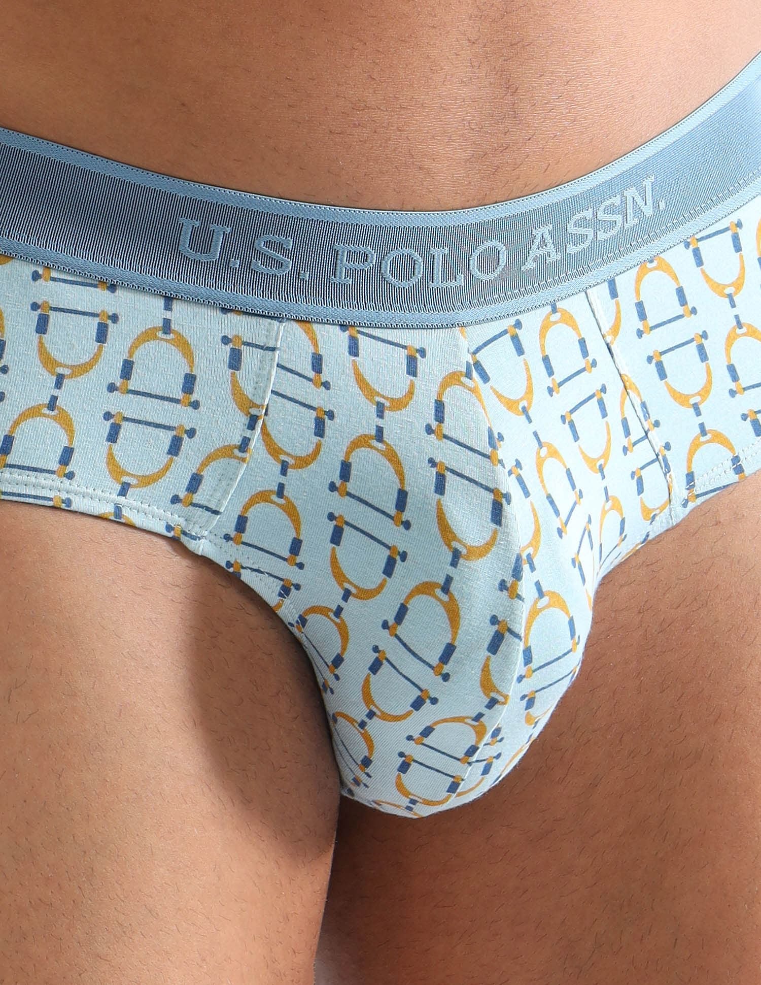 Elasticized Waist Printed PB005 Briefs - Pack of 1 Blue - U.S. POLO ASSN. | Large