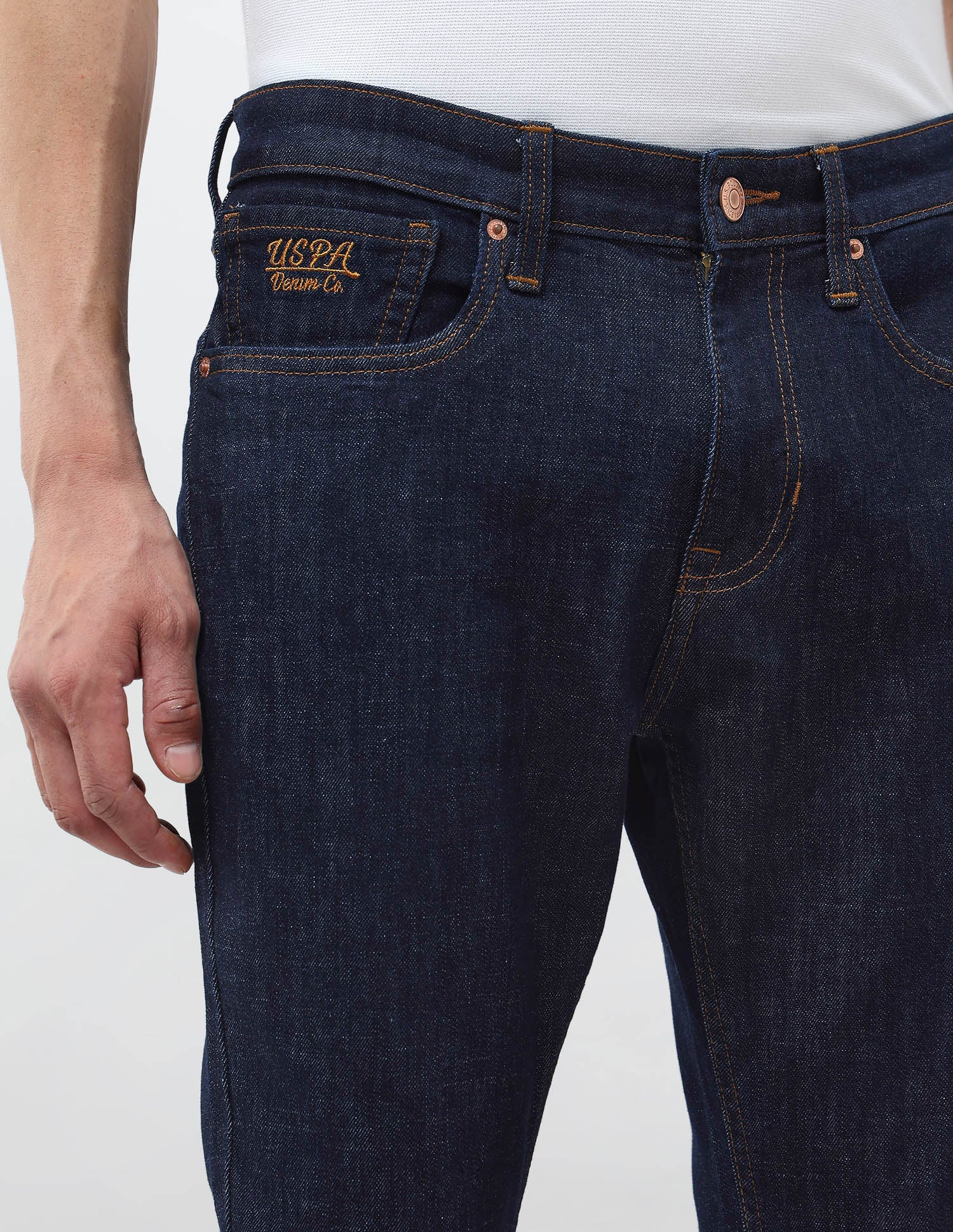 Henry Tapered Fit Mid Rise Jeans Dark Blue - U.S. POLO ASSN. | Large