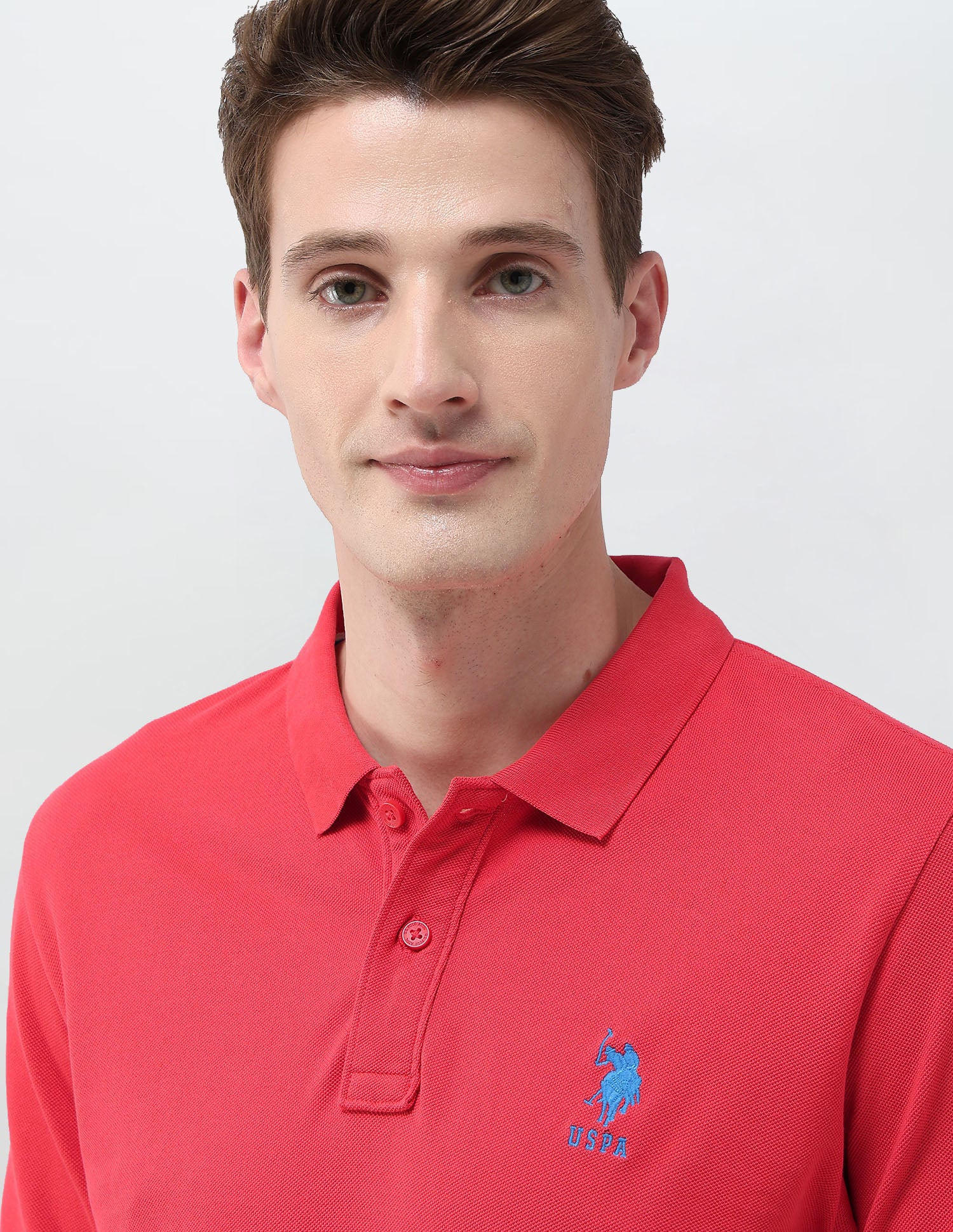 Solid Slim Fit Polo Shirt Dark Orange - U.S. Polo Assn. India | Large