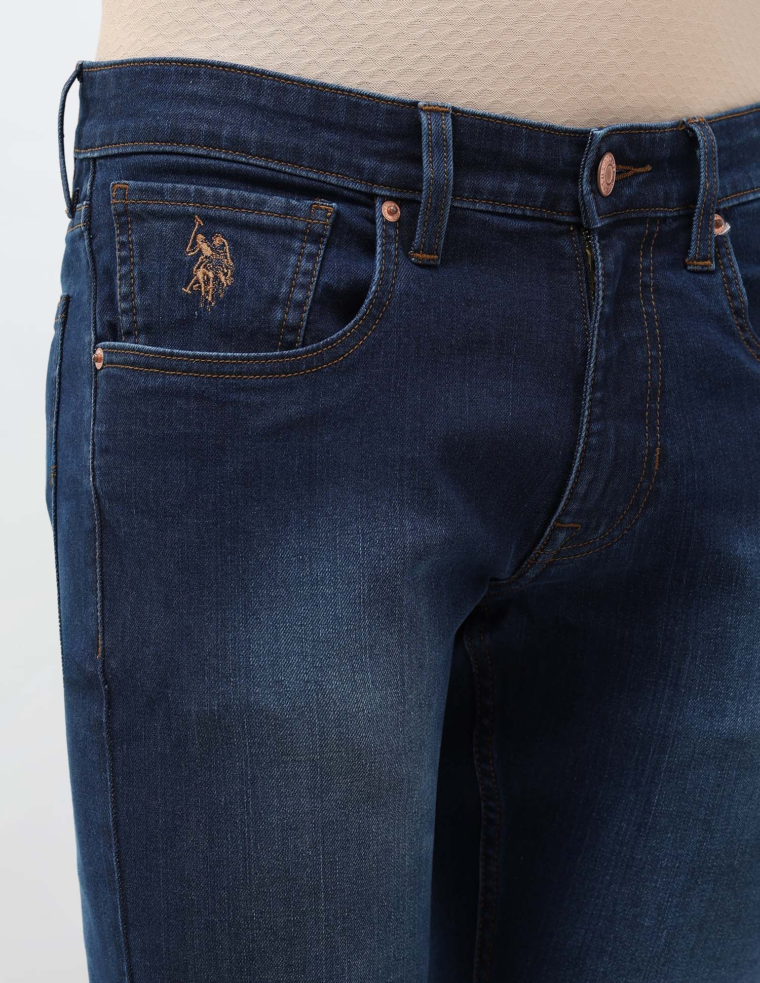 Brandon Slim Tapered Fit Mid Rise Jeans Indigo - U.S. POLO ASSN. | Large