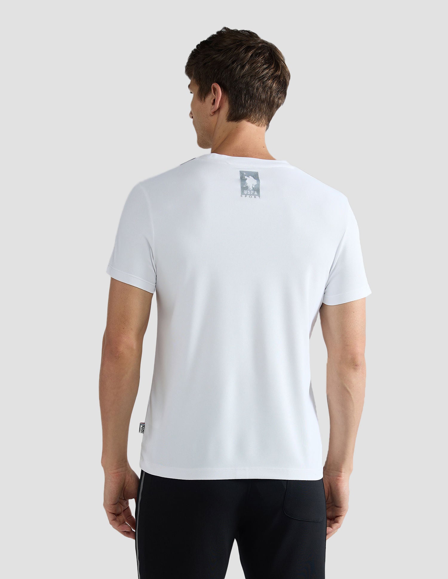 Brand Stripe Honeycomb T-Shirt White - U.S. Polo Assn. India | Large