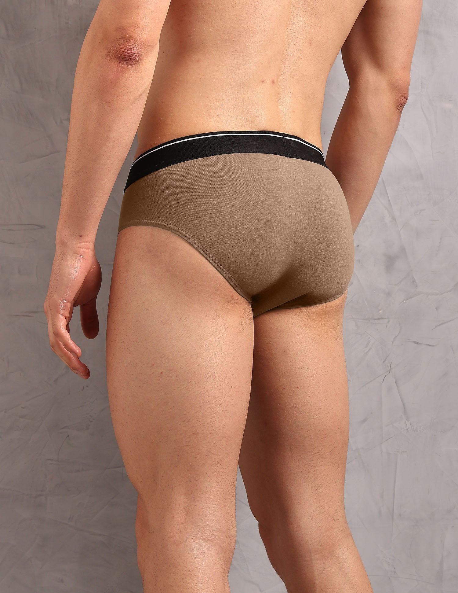 Cotton Stretch Breathable OEB18 Briefs - Pack Of 2 Uspa Black and Coco Cream - U.S. POLO ASSN. | Large