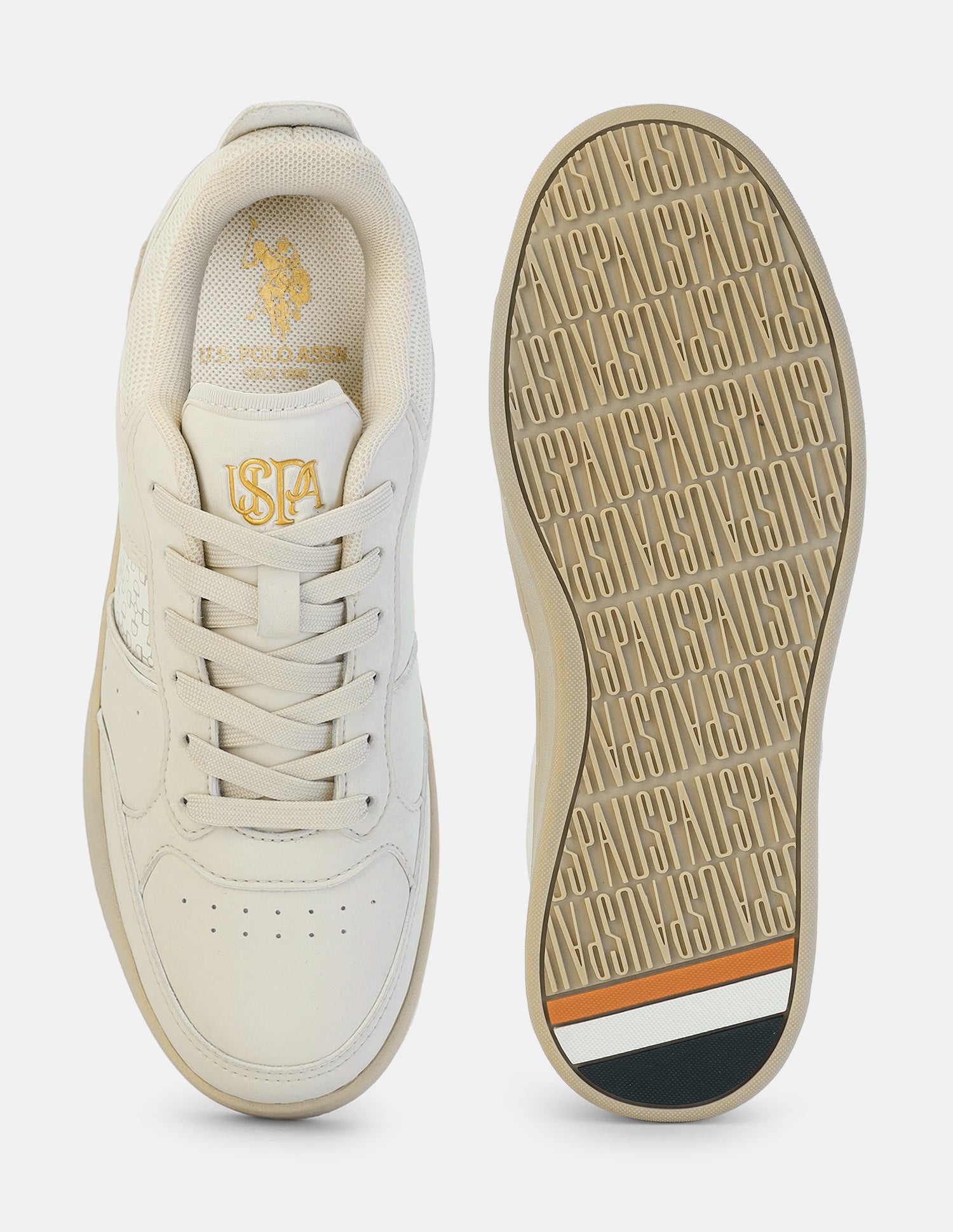 Oriana Lace-Ups Sneakers Beige - U.S. Polo Assn. India | Large