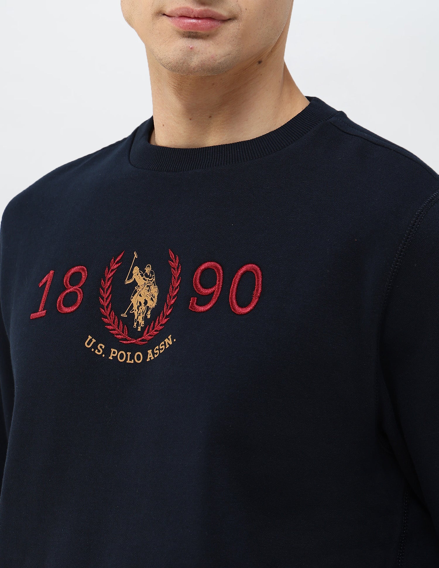 Brand Embroidered Regular Fit Sweatshirt Navy - U.S. POLO ASSN. | Large