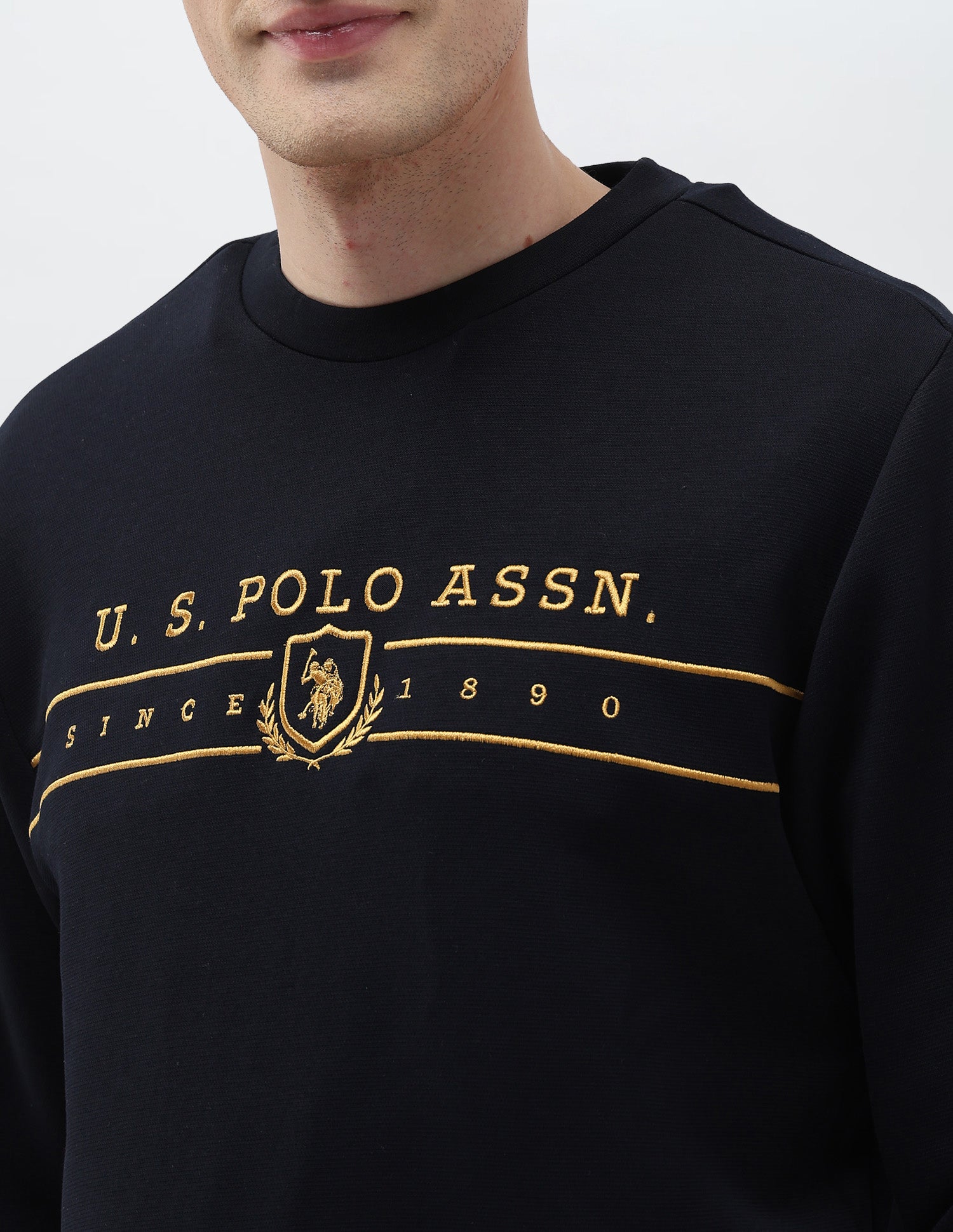 Brand Embroidered Regular Fit Sweatshirt Navy - U.S. POLO ASSN. | Large