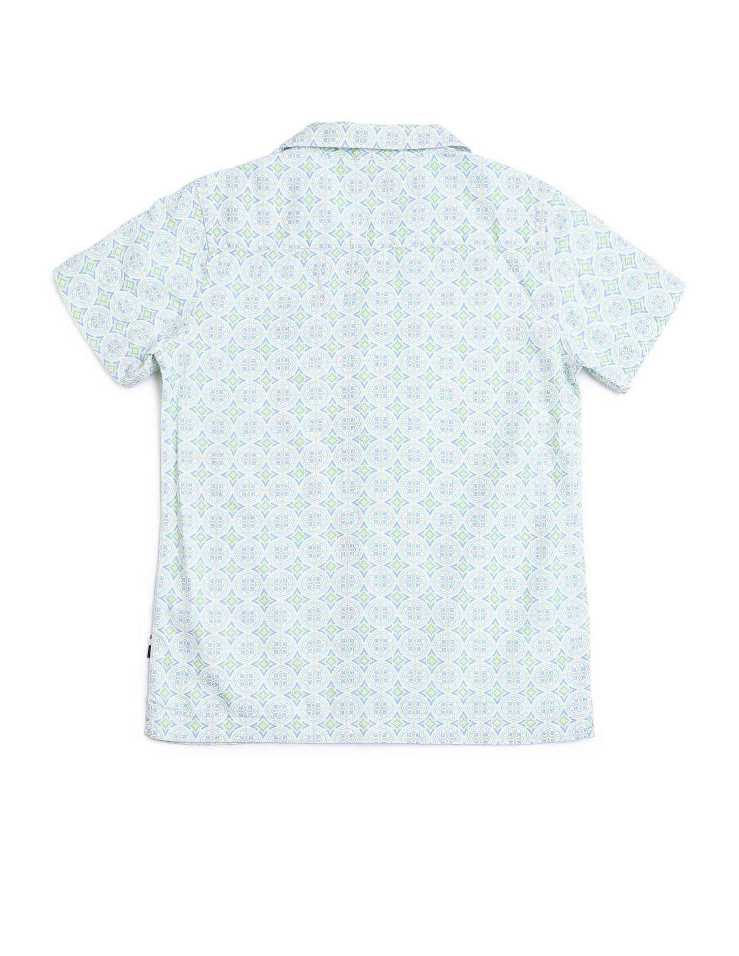 Boys Geometric Printed Regular Fit Shirt Light Green - U.S. POLO ASSN. | Large