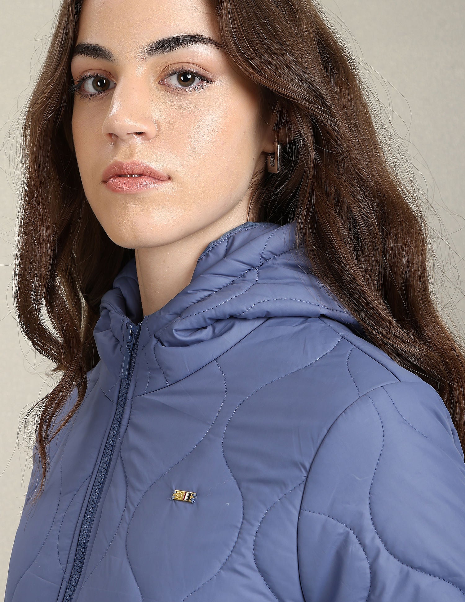Hooded Puffer Jacket Blue - U.S. Polo Assn. India | Large