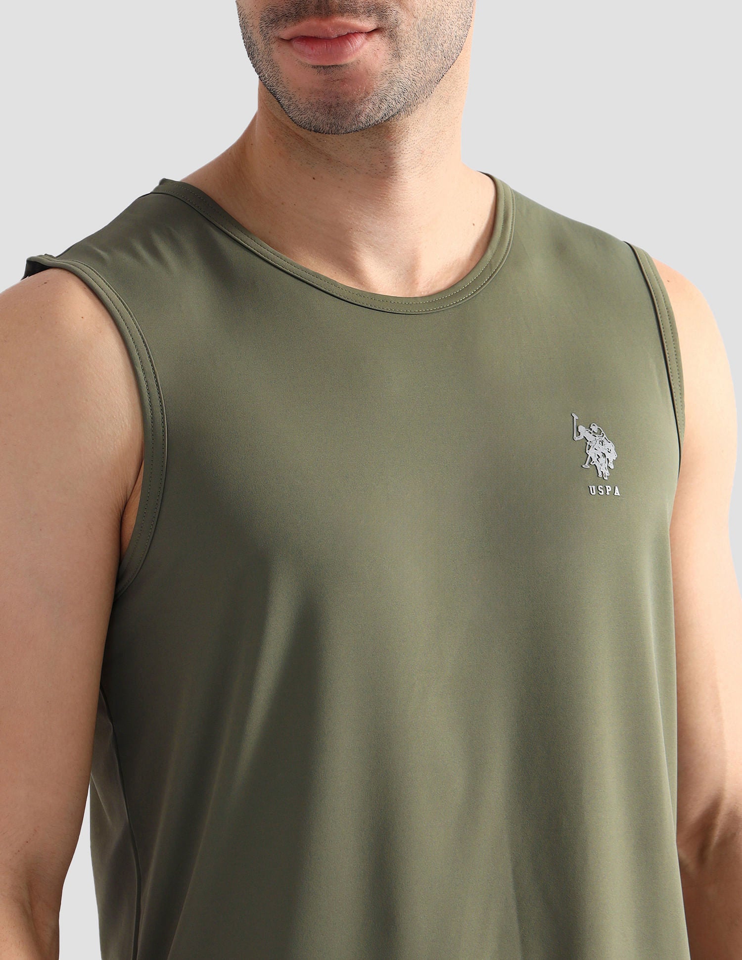 Solid Cotton OEV07 Vest - Pack Of 1 Dark Grey - U.S. POLO ASSN. | Large