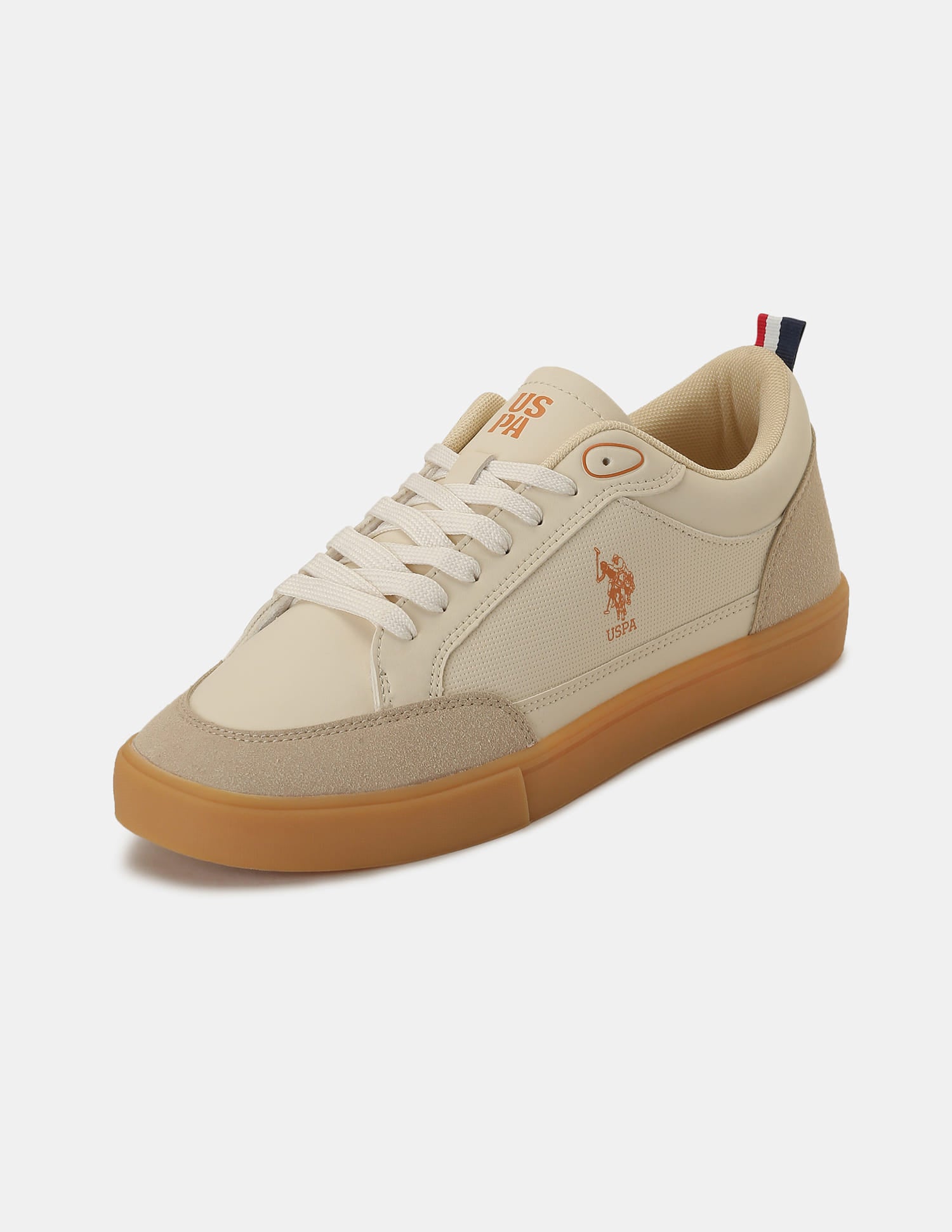 Men Colour Blocked Lucian 2.0 Sneakers Beige - U.S. Polo Assn. India | Large