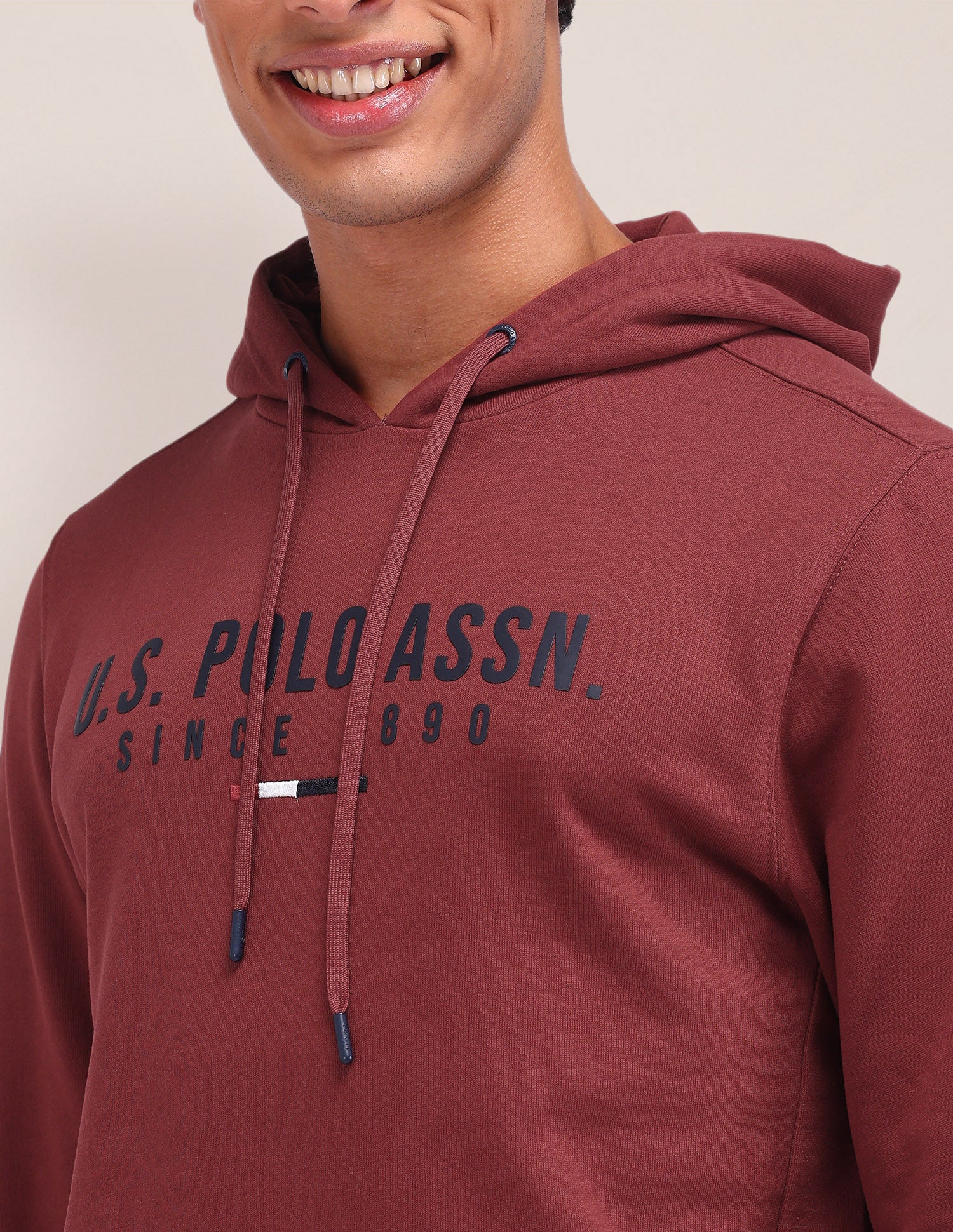Brand Printed Regular Fit Sweatshirt Rust - U.S. POLO ASSN. | Large