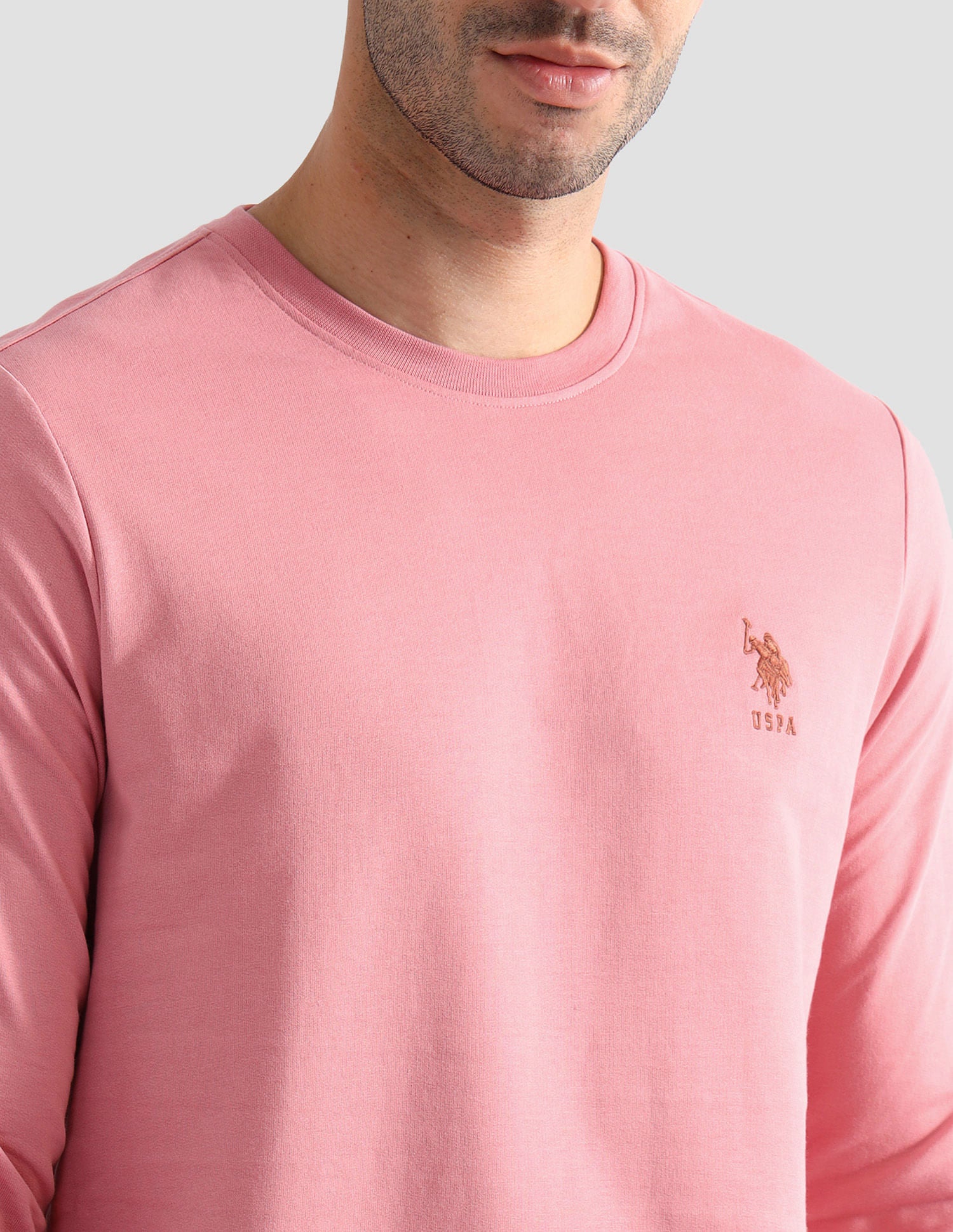 Pure Cotton Oversized OEE05 Lounge T-Shirt Pink - U.S. POLO ASSN. | Large