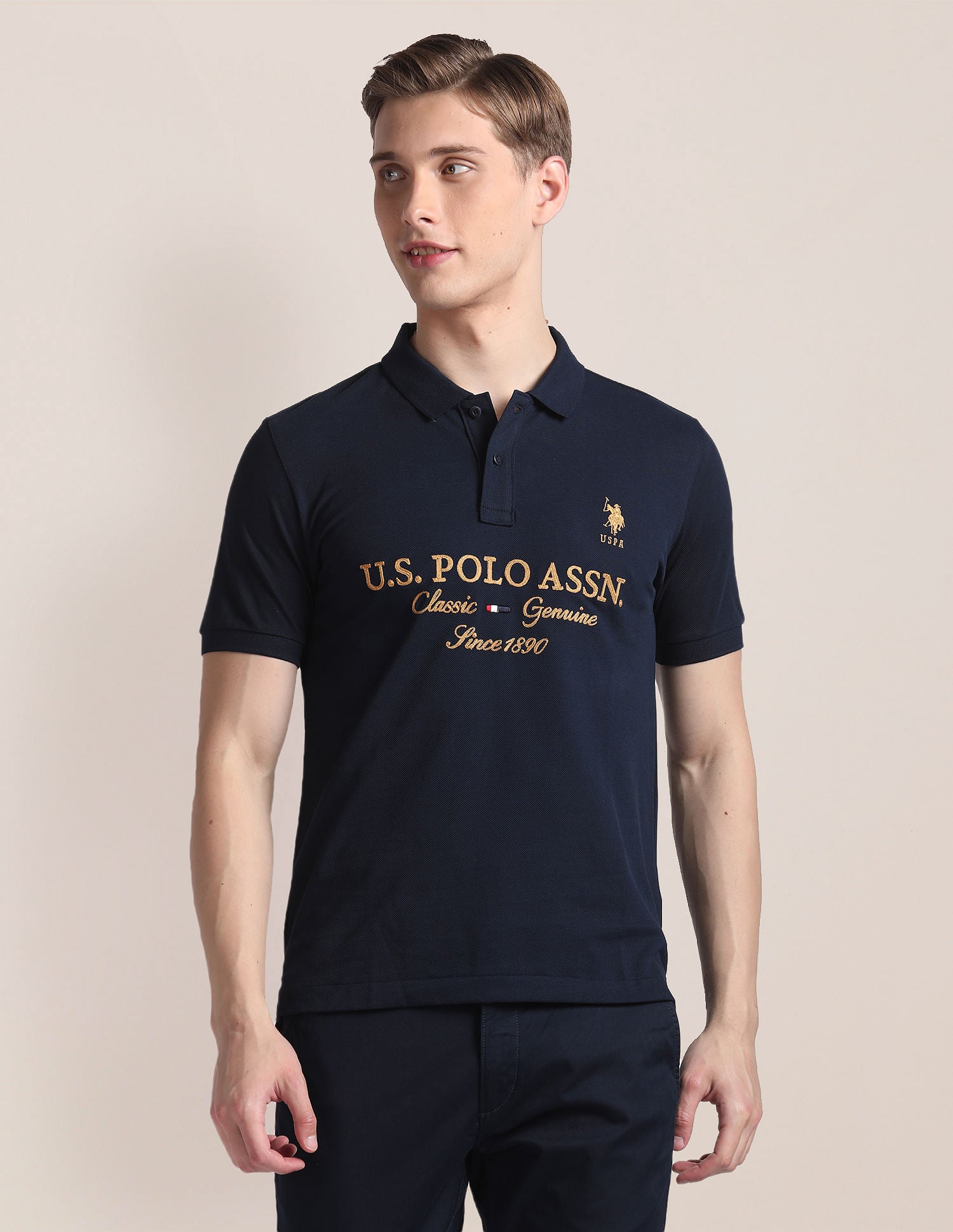 Brand Embroidered Pique Polo Shirt – U.S. Polo Assn. India
