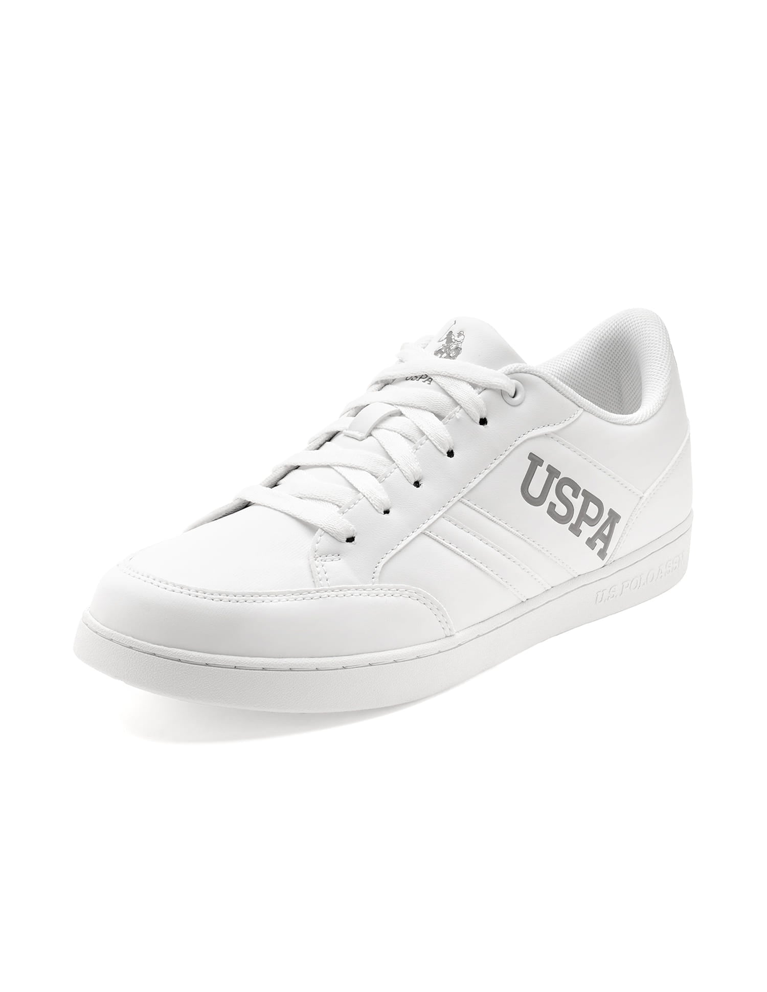 Round Toe Solid Gala Sneakers White - U.S. Polo Assn. India | Large