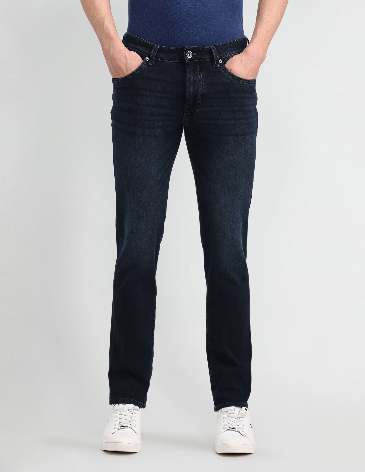 Brandon Slim Tapered Fit Blue Jeans Blue - U.S. POLO ASSN. | Large