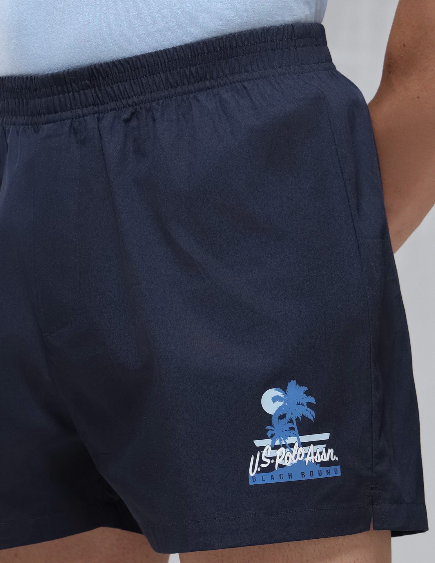 Pure Cotton Mid Rise OEX14 Boxers - Pack Of 1 Uspa Navy - U.S. Polo Assn. India | Large