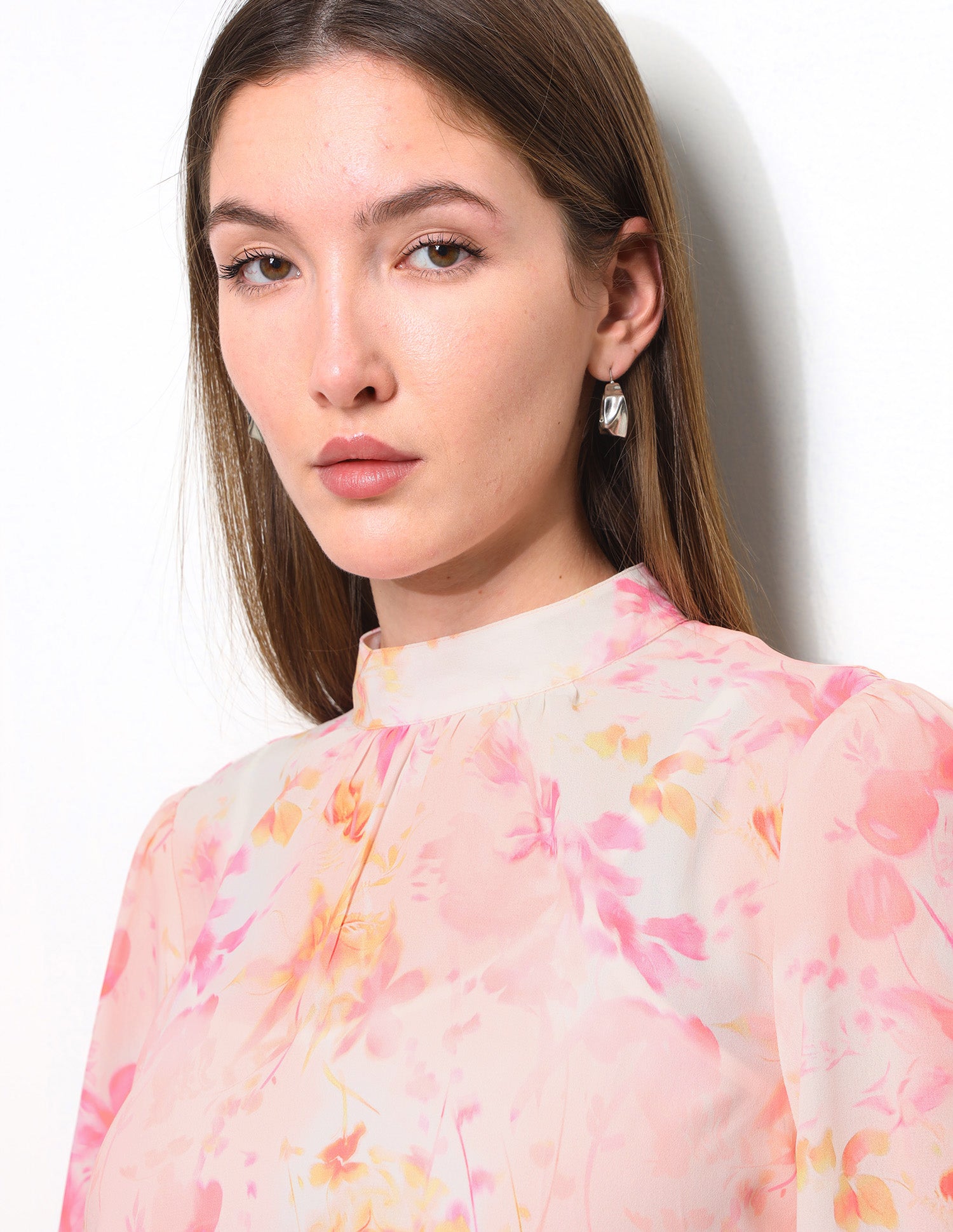 High Neck Floral Printed Top Pink - U.S. Polo Assn. India | Large