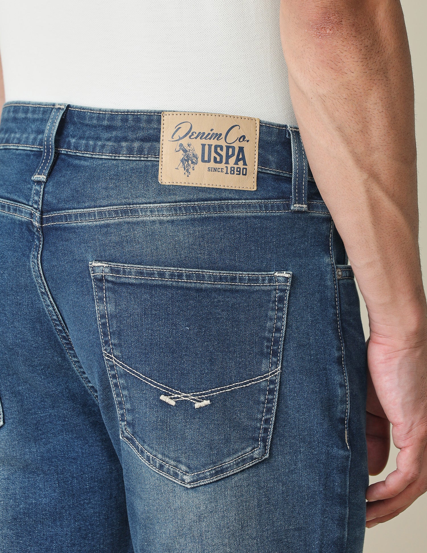 Harold Slim Straight Fit Blue Jeans Indigo - U.S. POLO ASSN. | Large