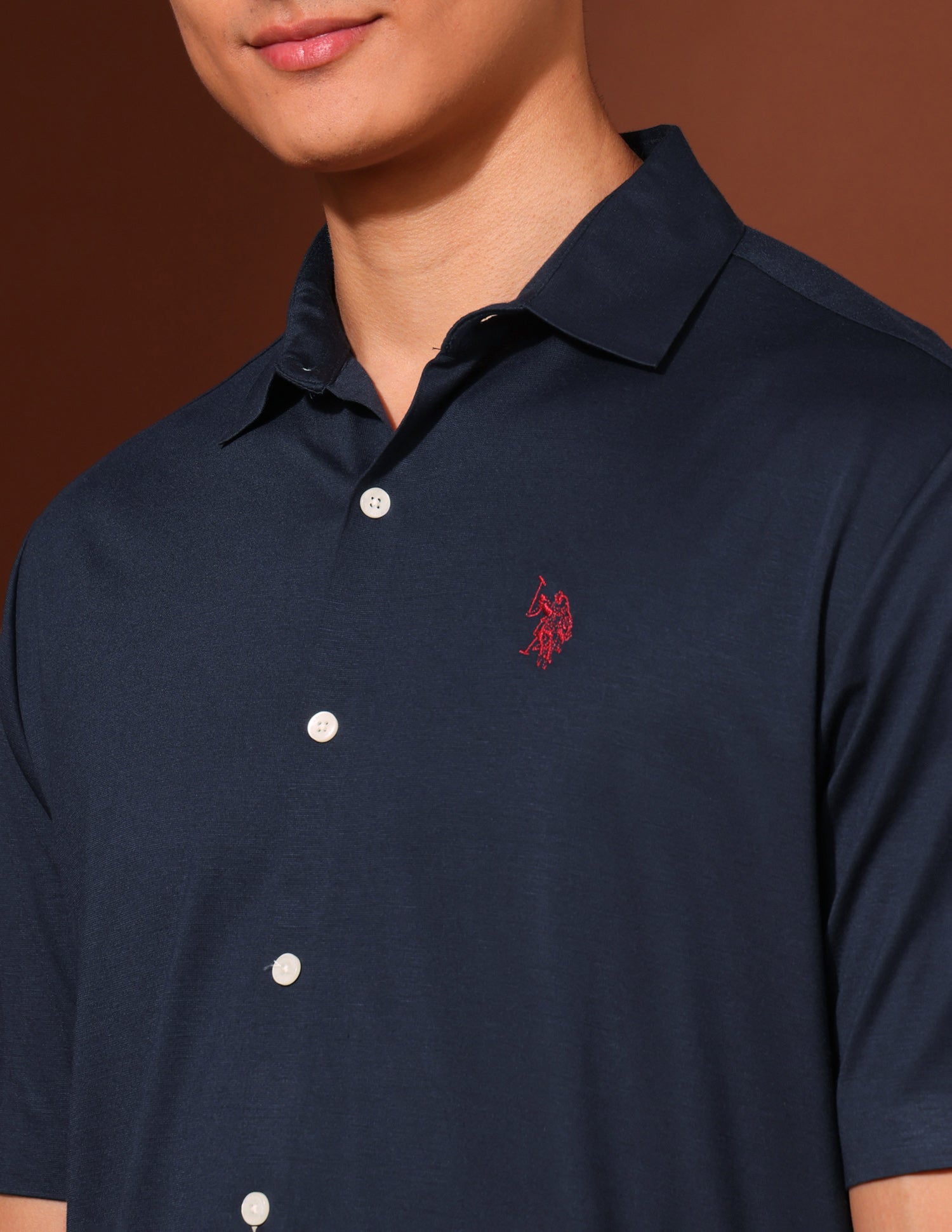 Tailored Fit Working Holiday Shirt Navy - U.S. Polo Assn. India | Large