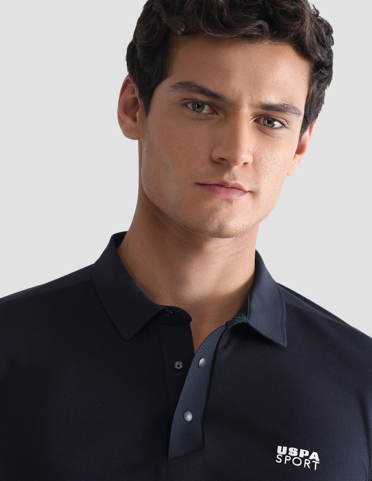 Solid Slim Fit Active Polo Shirt Navy - U.S. Polo Assn. India | Large