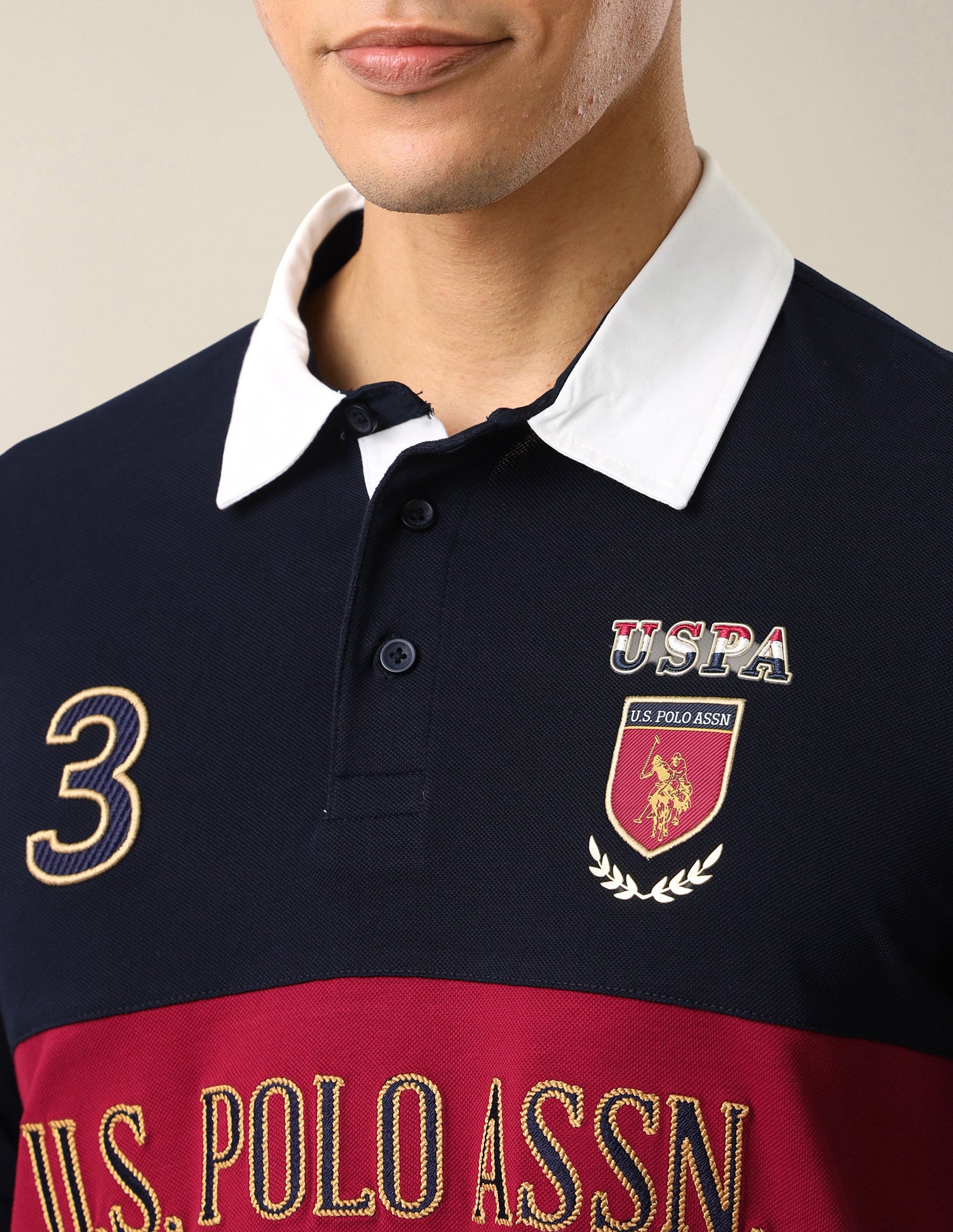 Brand Embroidered Slim Fit Polo Shirt Navy - U.S. Polo Assn. India | Large