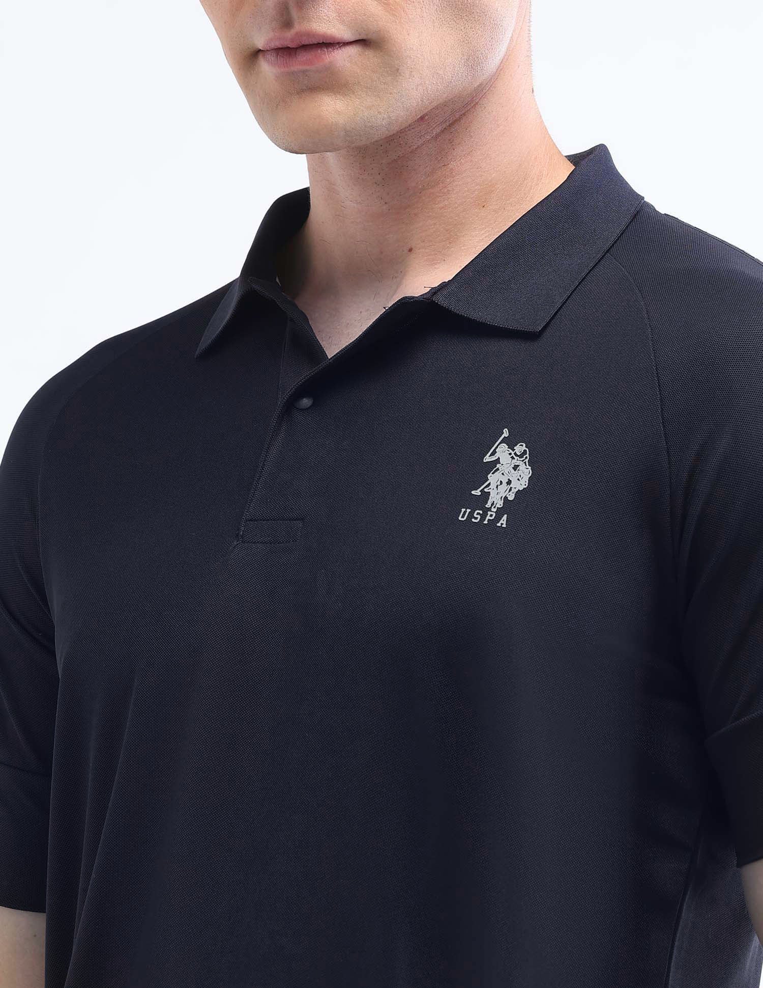 Solid Slim Fit Polo Shirt Navy - U.S. POLO ASSN. | Large