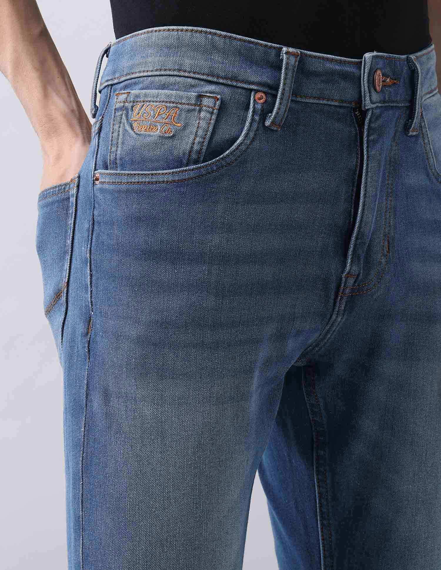 Regallo Skinny Fit Blue Jeans Blue - U.S. Polo Assn. India | Large