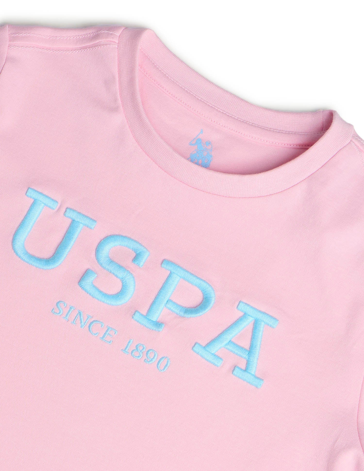 Boys Brand Printed Regular Fit T-Shirt Light Pink - U.S. POLO ASSN. | Large