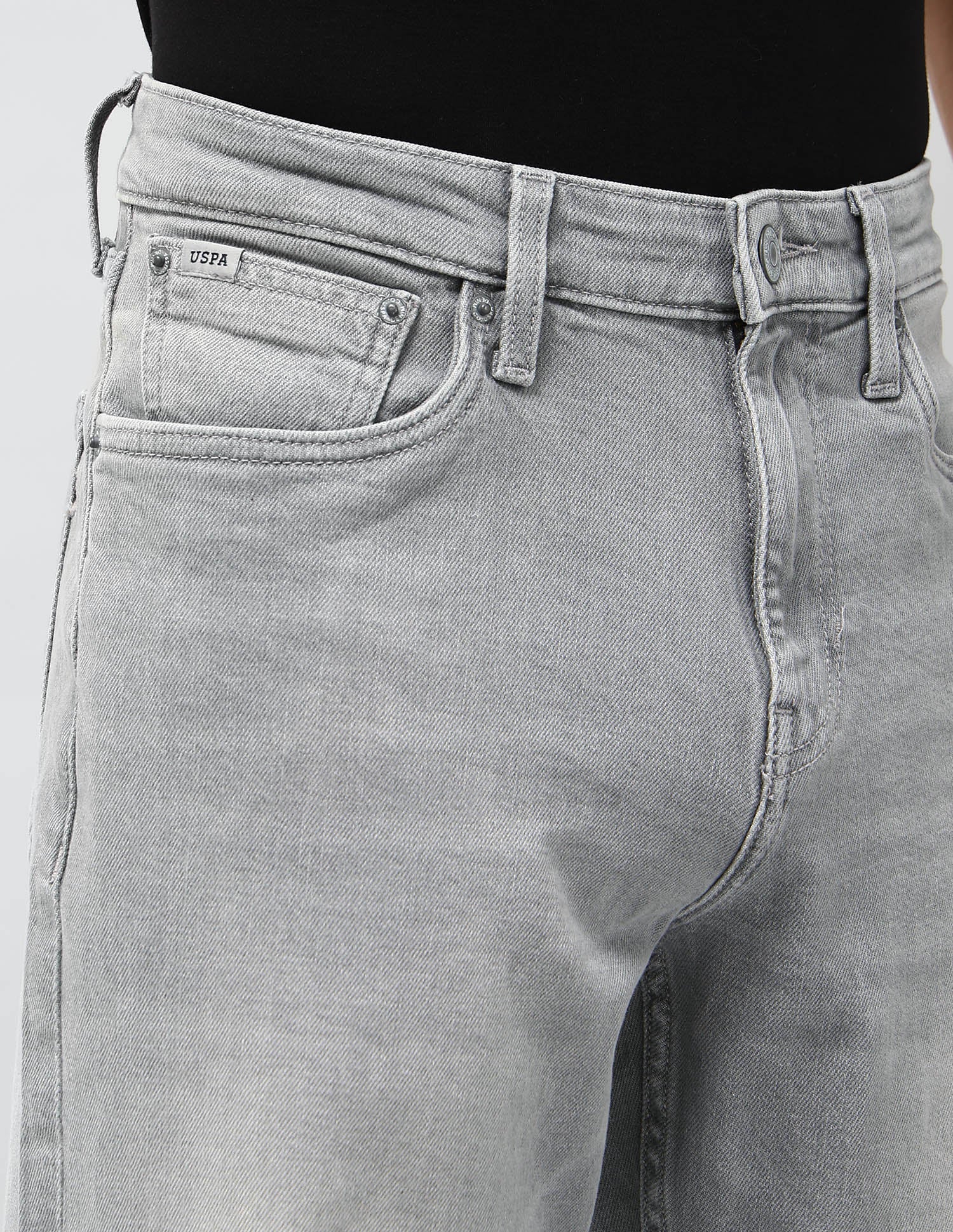 Shawn Relaxed Fit Black Jeans Mid Grey - U.S. POLO ASSN. | Large